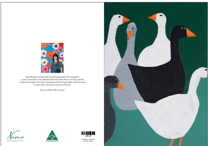 NEW Anna Blatman We are Family Geese Card
