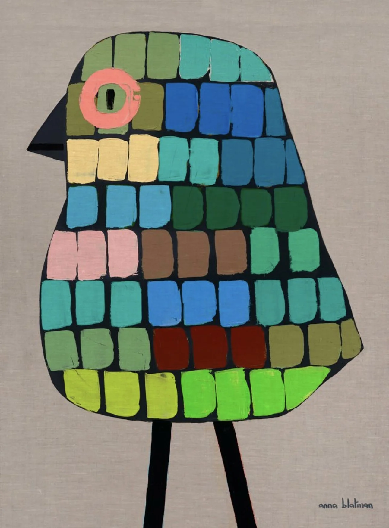 NEW  Anna Blatman  Mocha  Linen  Tea Towel (NOV  DELIVERY)