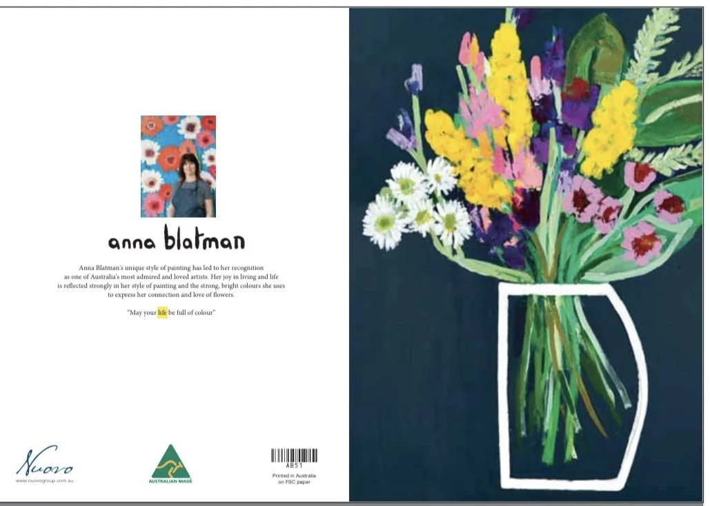 NEW Anna Blatman  ZULU  Flower  Card