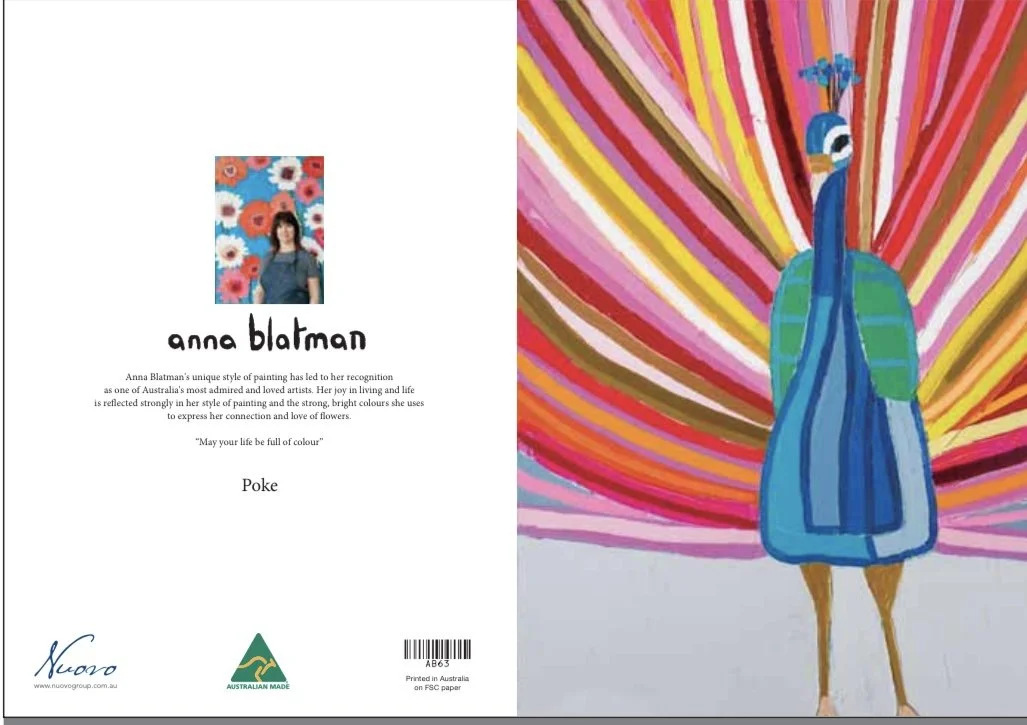 NEW Anna Blatman Poke Peacock Card