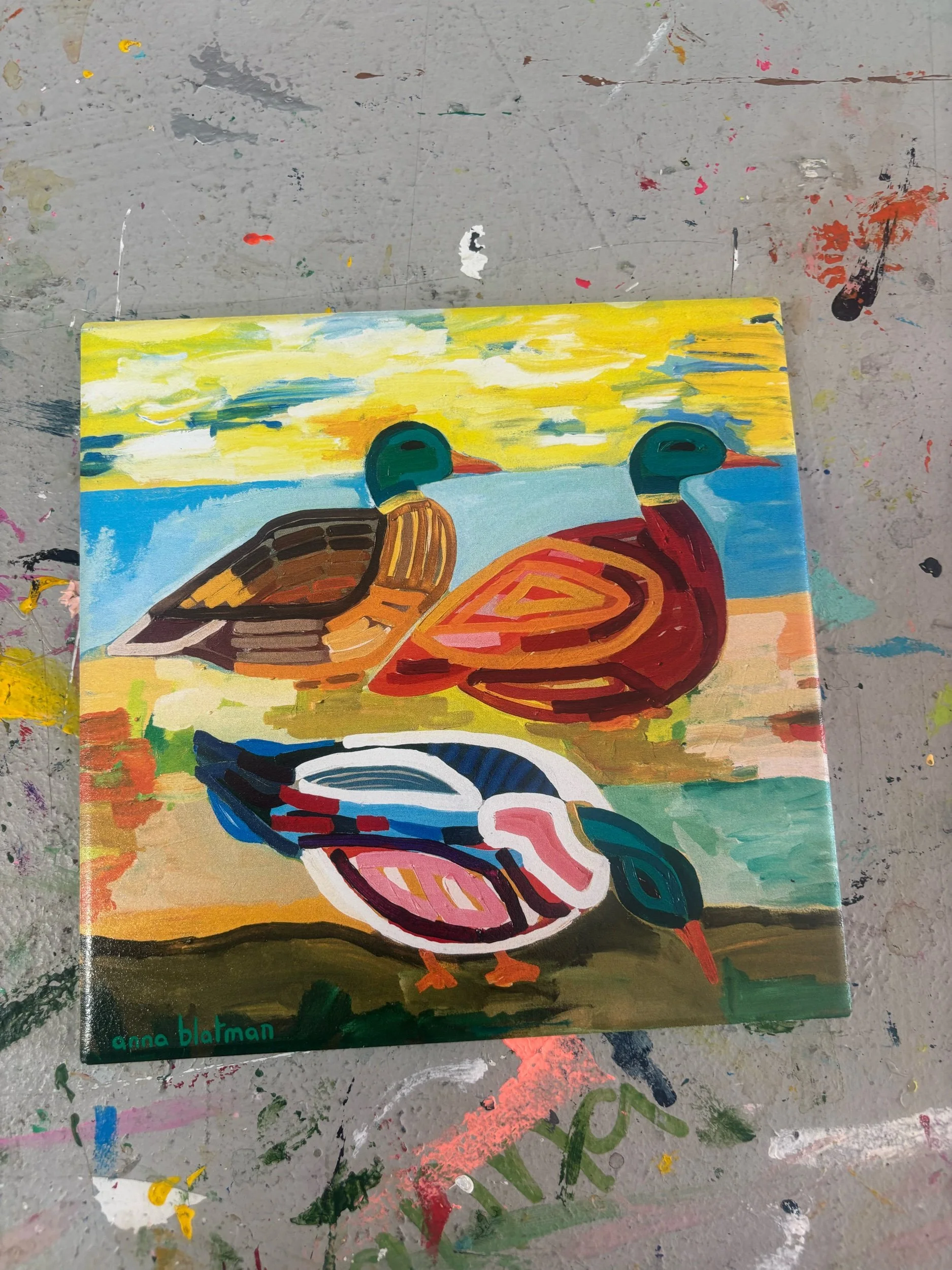 NEW Anna Blatman  Ducks Day Out  Trivet