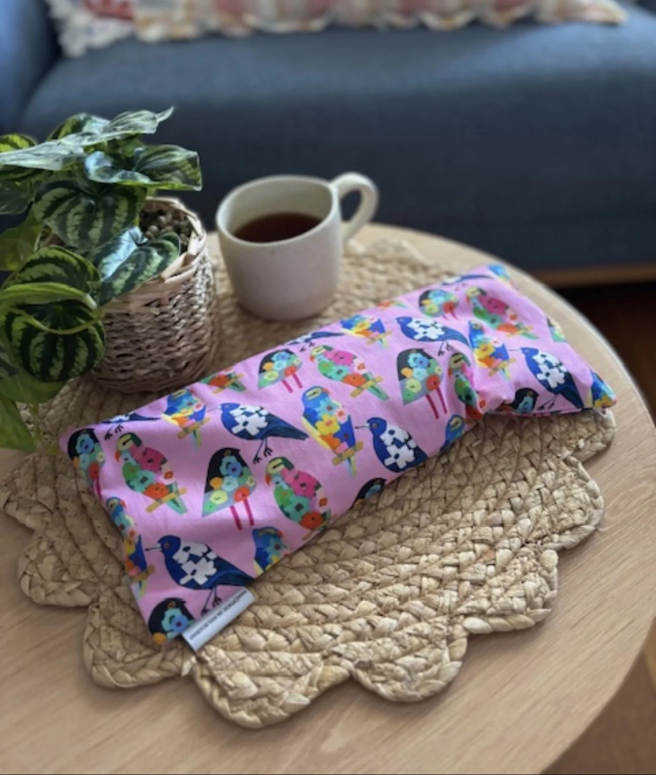 NEW Anna Blatman Flowery Birds Wheat Bag