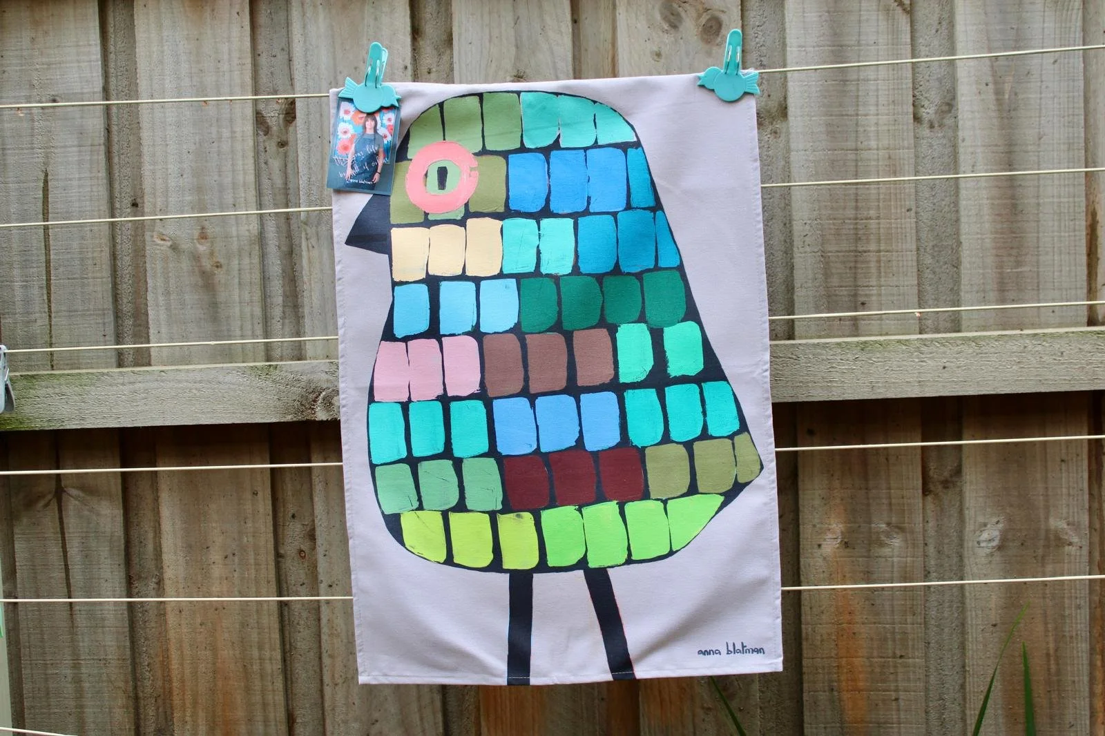 NEW  Anna Blatman  Mocha  100 % Cotton  Tea Towel