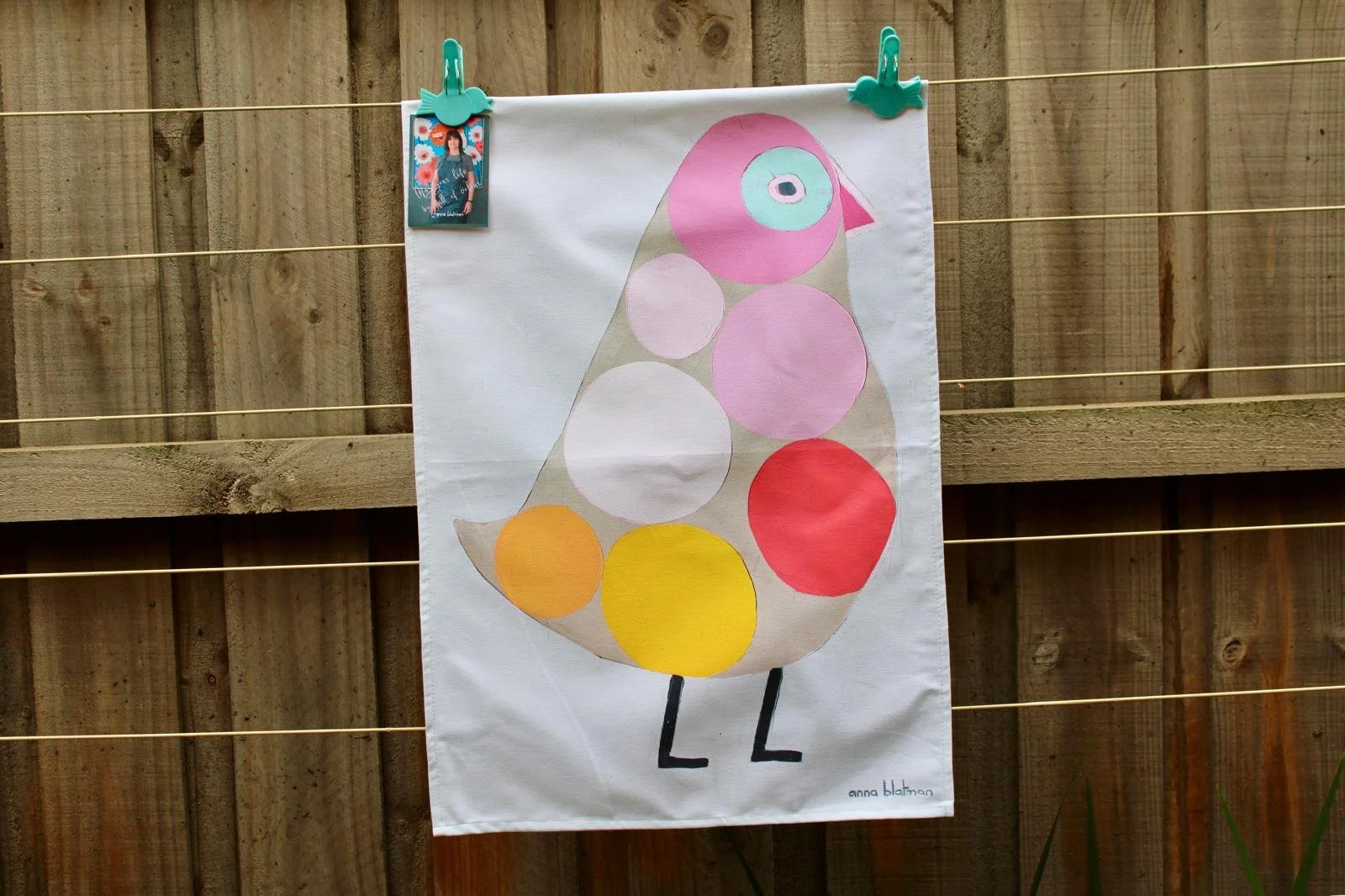 NEW  Anna Blatman Smarty cotton  tea towel