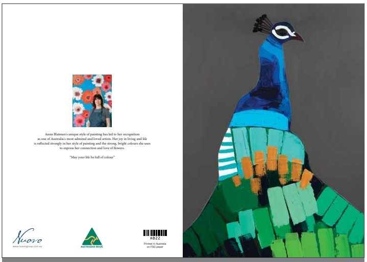 NEW Anna Blatman Cornelius Peacock Card