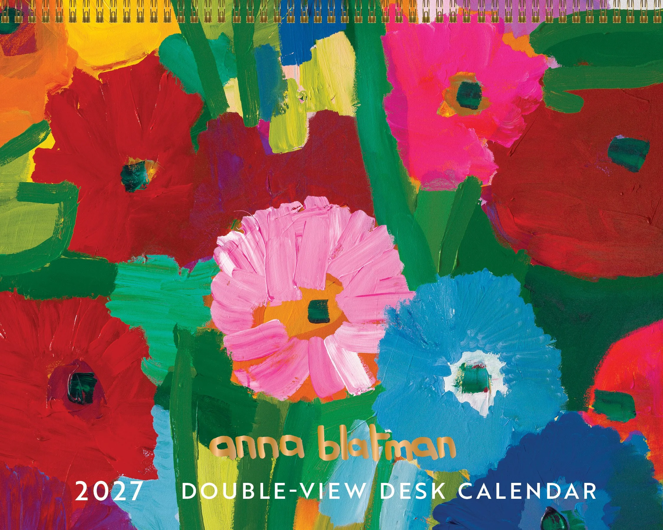 PRE ORDER  Anna Blatman 2027 Double View Desk Easel  Calendar  END AUG DELIVERY