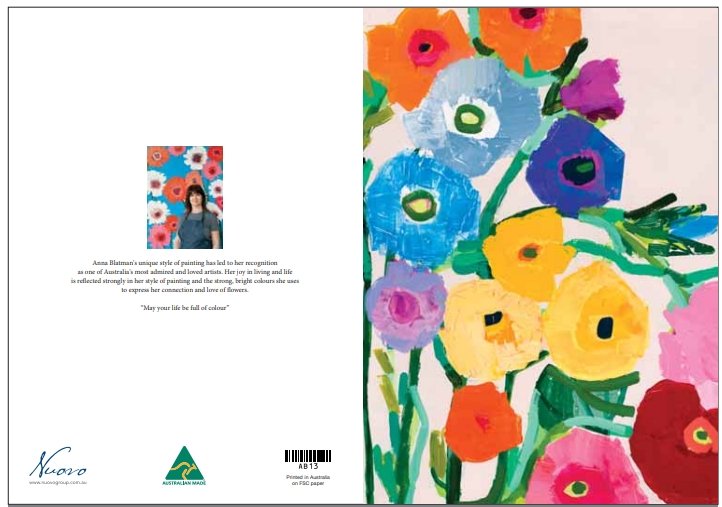 NEW Anna Blatman Margaret Flower Card