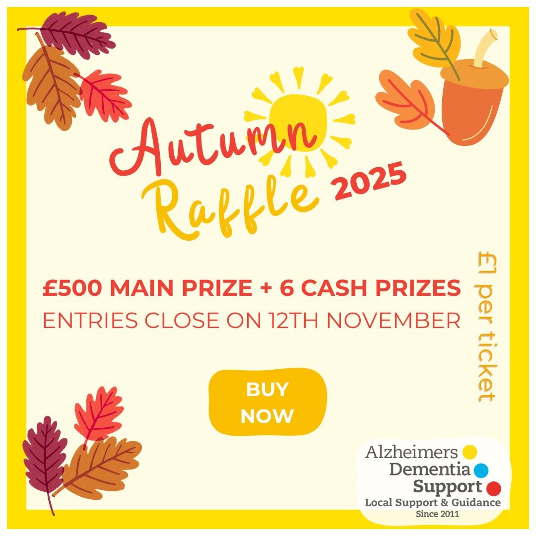 Final call for our Autumn 🍂 🍂  Raffle. Don't forget to get your tickets now by visiting https://bit.ly/AU-RAFF. Good luck being one of the lucky winners!

#adscharity #alzheimersdementiasupport #charityraffle #christmasbudget #goodluck #communitysu