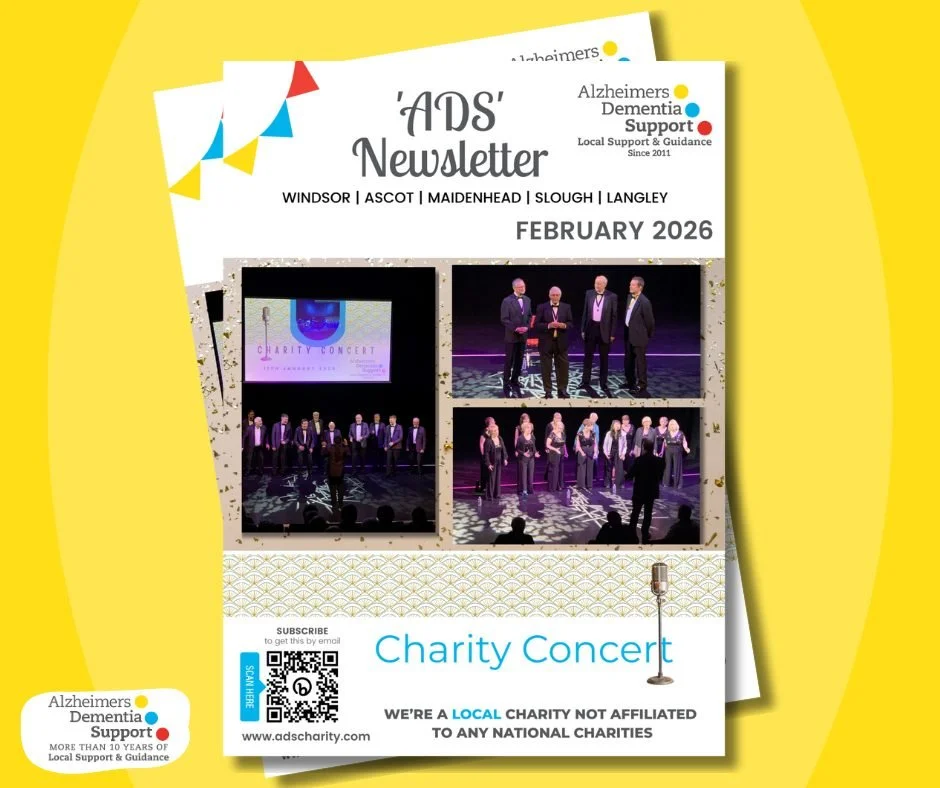 Our February Newsletter is out now! Catch up on our latest activities and news by following this link 
👉  https://tinyurl.com/FEB26-NL 
Happy reading! 📰

#ADSCharity #AlzheimersDementiaSupport #BerkshireCharity #DementiaSupport #Maidenhead #Ascot #