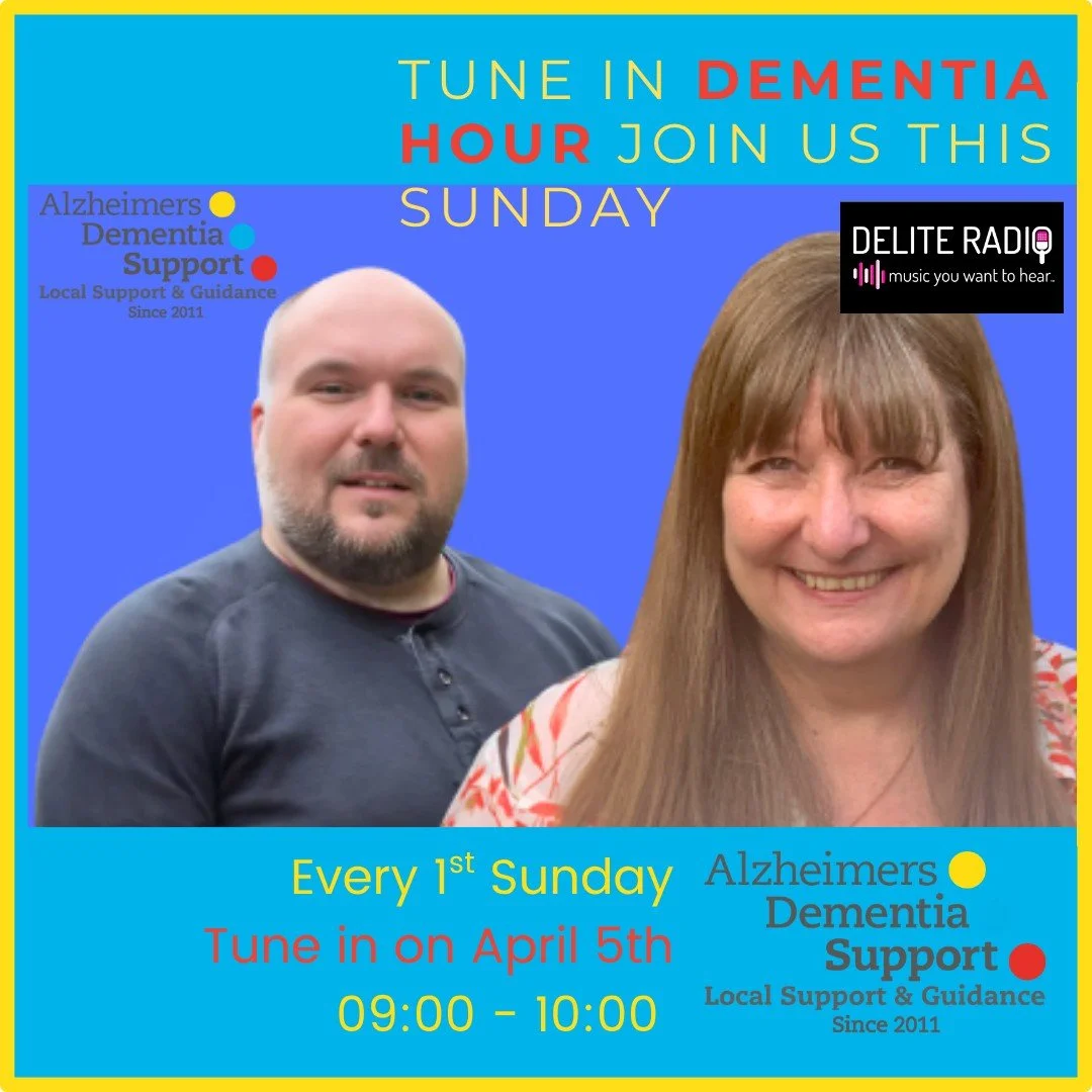 Join us on Sunday April 5th for Dementia Hour on Delite Radio . Tune in via  https://tinyurl.com/DEM-HOUR 👈 or listen again via https://www.mixcloud.com/DeliteRadio/  or the archives on our Dementia Hour website page. 

#adscharity #alzheimersdement