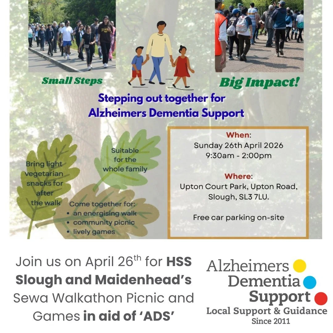 HSS UK Slough and Maidenhead is organising the HSS SEWA in aid of 'ADS' tomorrow. Participants of all ages will gather at Upton Court Park, Slough for a walkathon. The event will be a circular walk of approximately 7.5 km from the park and along part