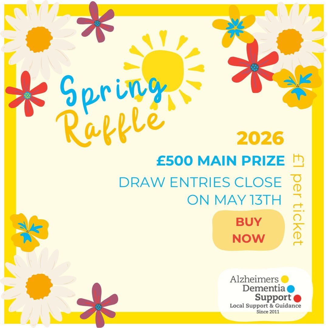 Don't forget to get your 'ADS' Charity Spring Raffle tickets before the raffle closes next week on the 13th of May🌼 🌼 🌼. This is the final call.  For just &pound;1 a ticket, you could win one of three cash prizes. Every ticket helps us to continue