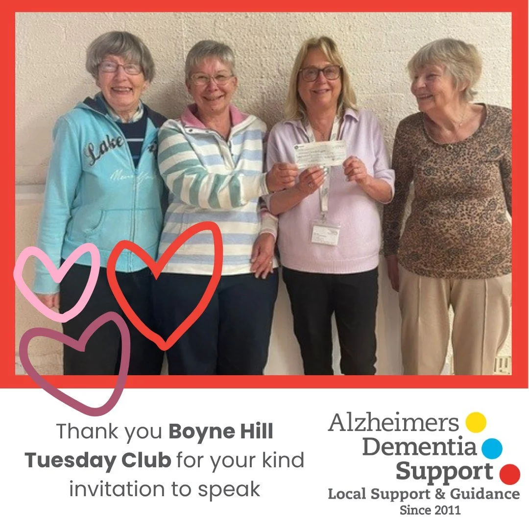 Our Senior Dementia Advisor Terrie Hall was invited to talk about the work of &lsquo;ADS&rsquo; at the Boyne Hill Tuesday Club. 

Pictured with Terrie is Christine, Heather &amp; Jan. We&rsquo;d like to thank The Tuesday Club for the opportunity to r
