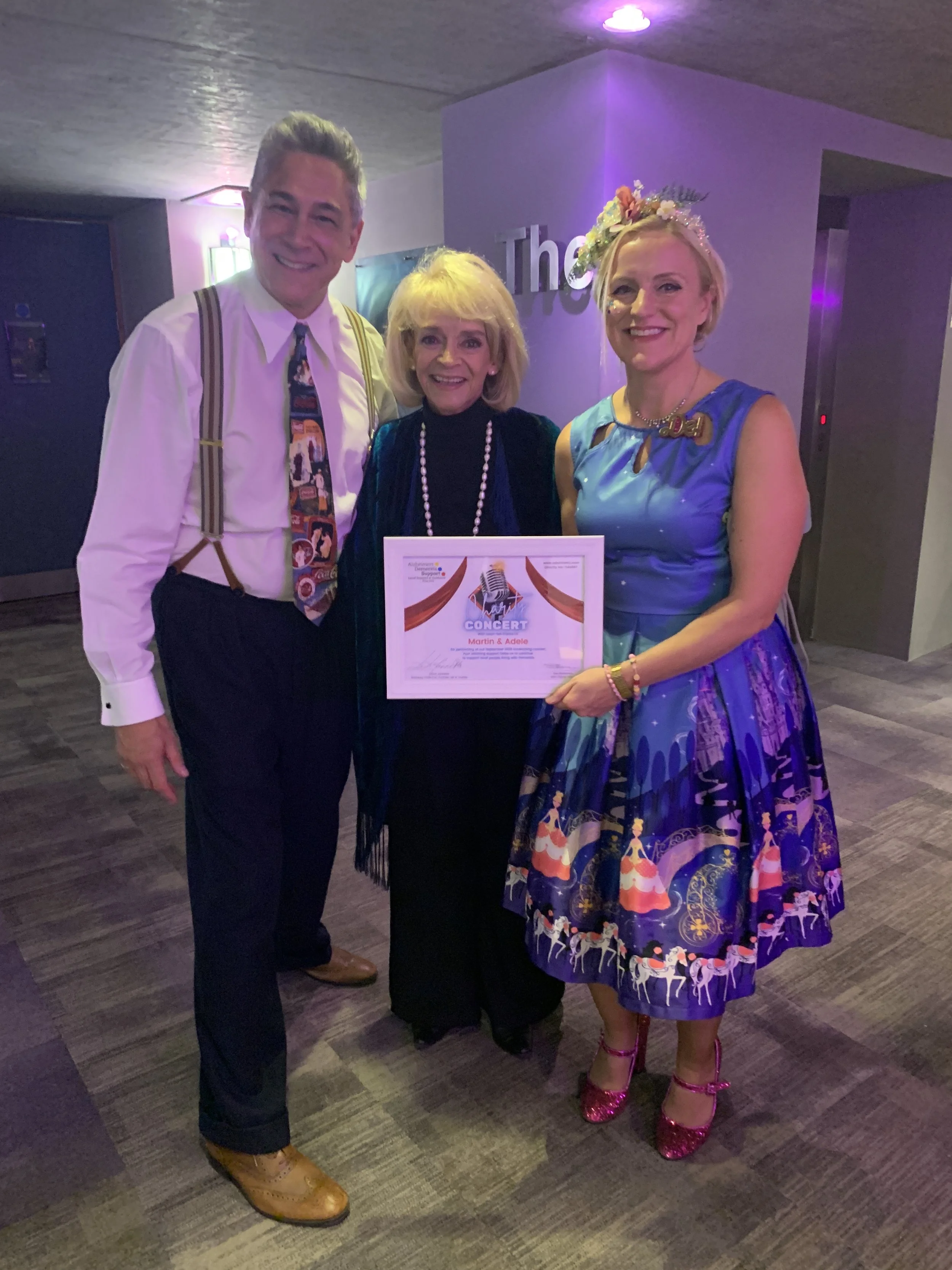 Marty & Del and Sue Holderness at 'ADS' Concert