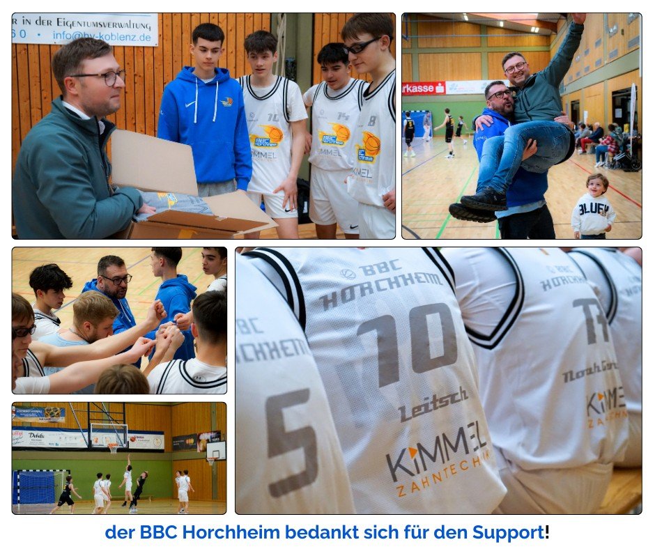 Ein erfolgreicher Saisonabschluss f&uuml;r die U16 des Basketballclubs @bbc.horchheim 🏀🎉 
Bei Kimmel Zahntechnik sind wir stolz darauf, die jungen Generationen zu f&ouml;rdern und zu motivieren, daher haben wir T-Shirts f&uuml;r die Meisterschaft g