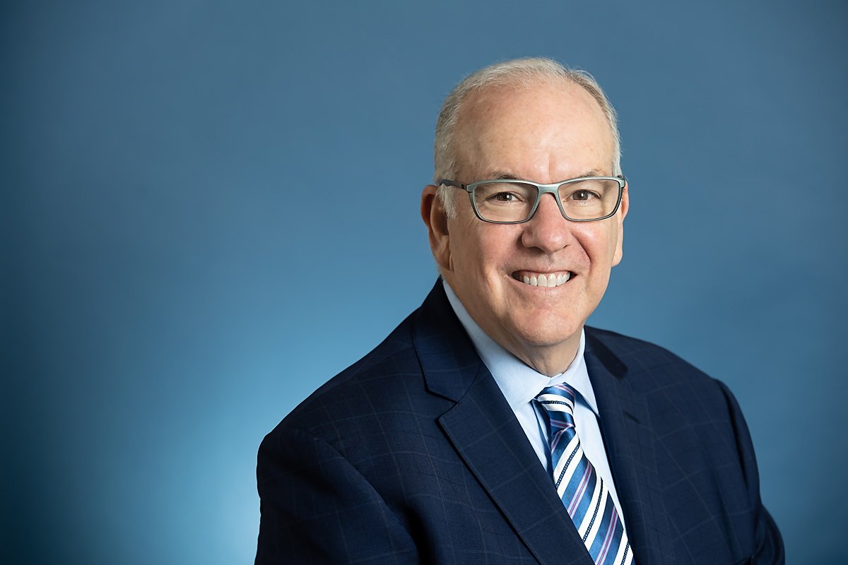 Portrait of the eighth president and chief executive officer of Philadelphia College of Osteopathic Medicine Jay Feldstein