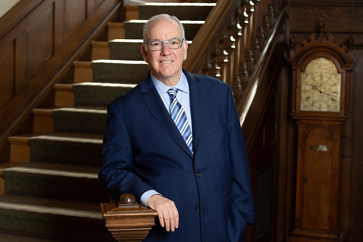 Portrait of the eighth president and chief executive officer of Philadelphia College of Osteopathic Medicine Jay Feldstein