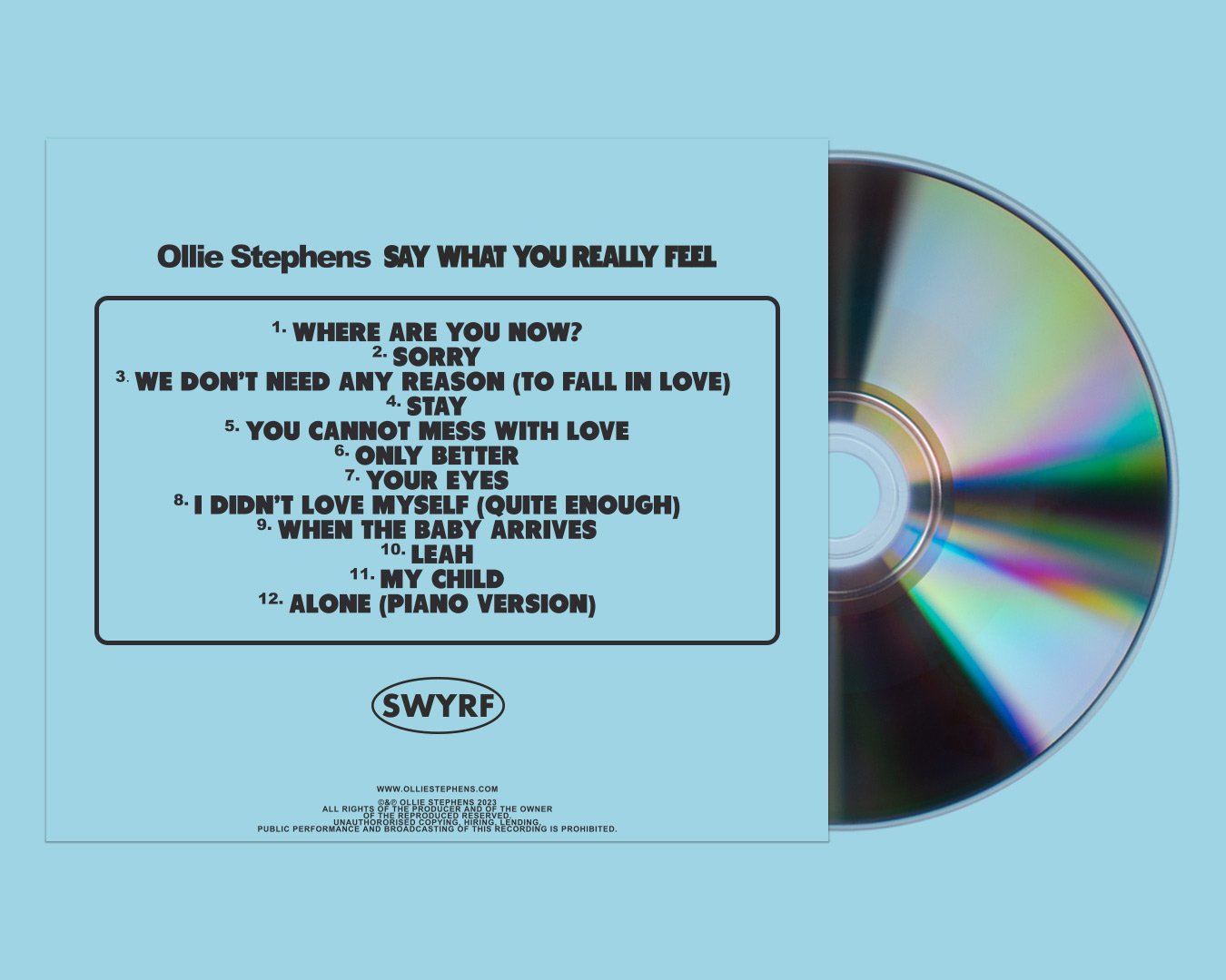 Ollie Stephens Say What You Really Feel Reverse Cover Art
