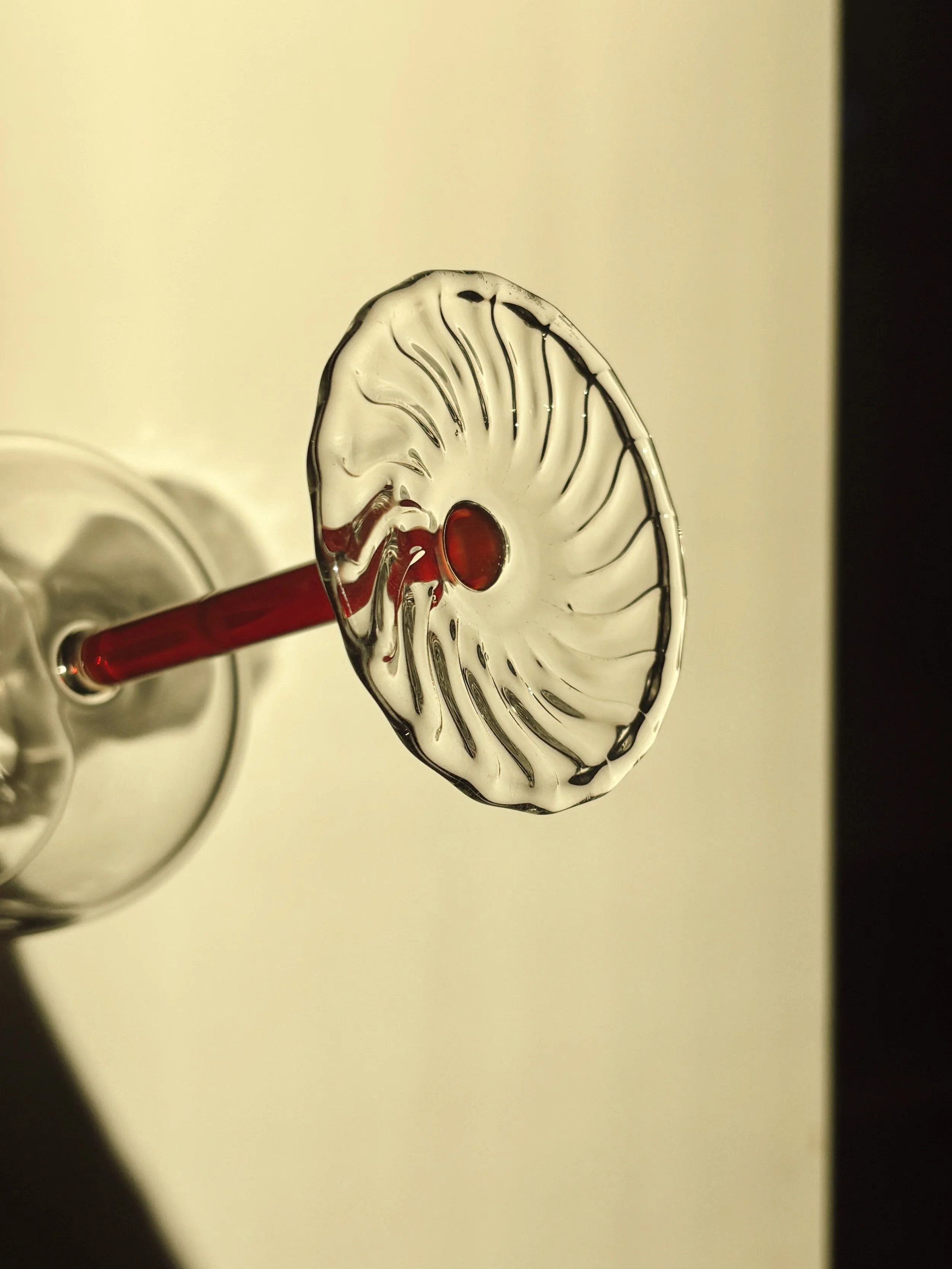 Detail on luxury wine glass