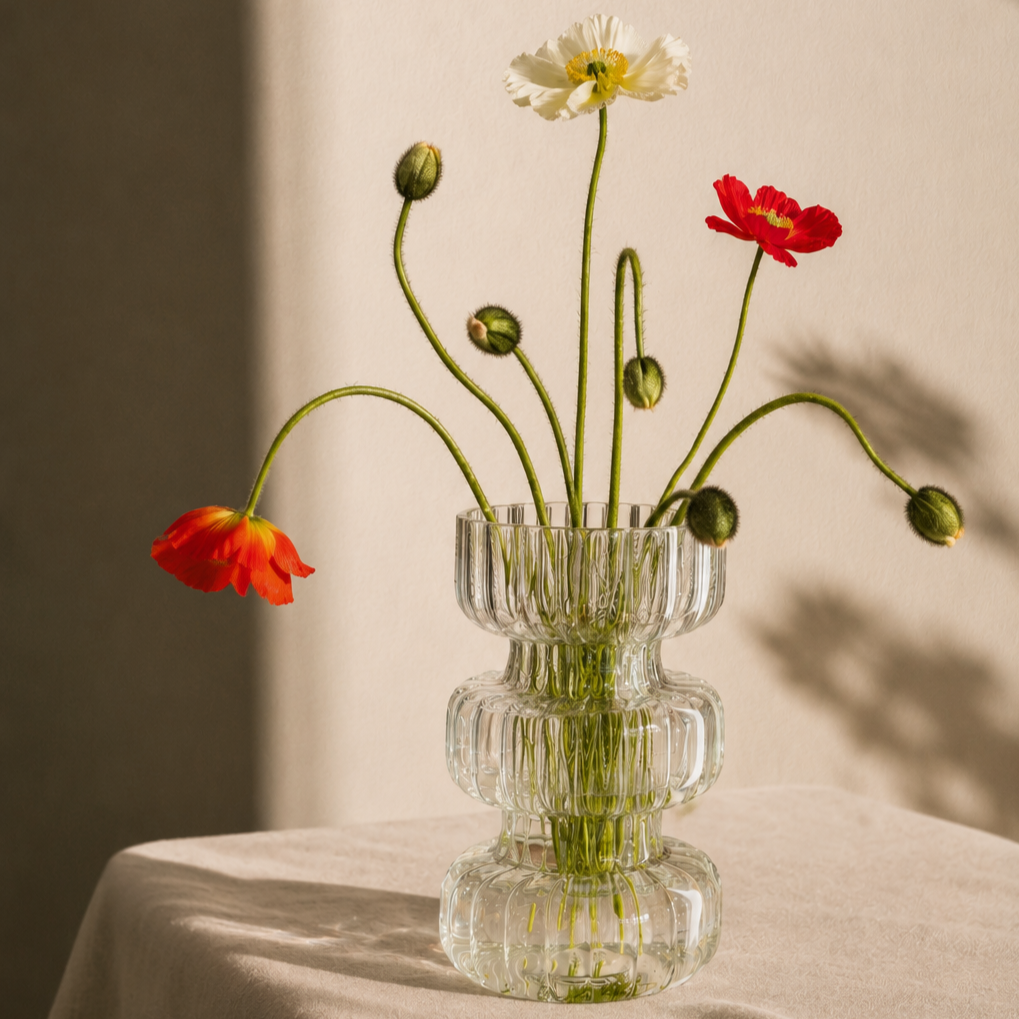 Handblown glass vase