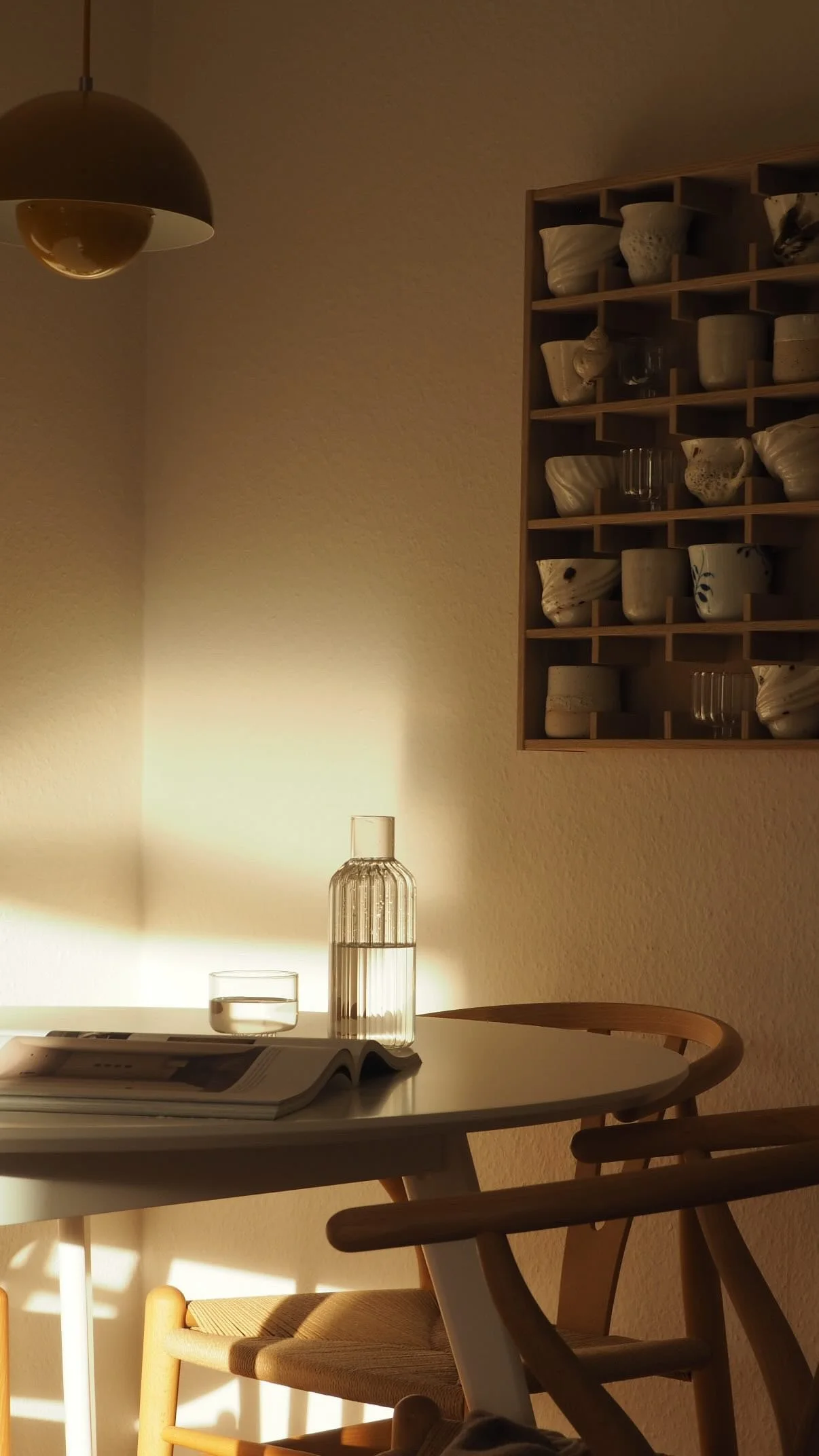 Nordic glassware on table