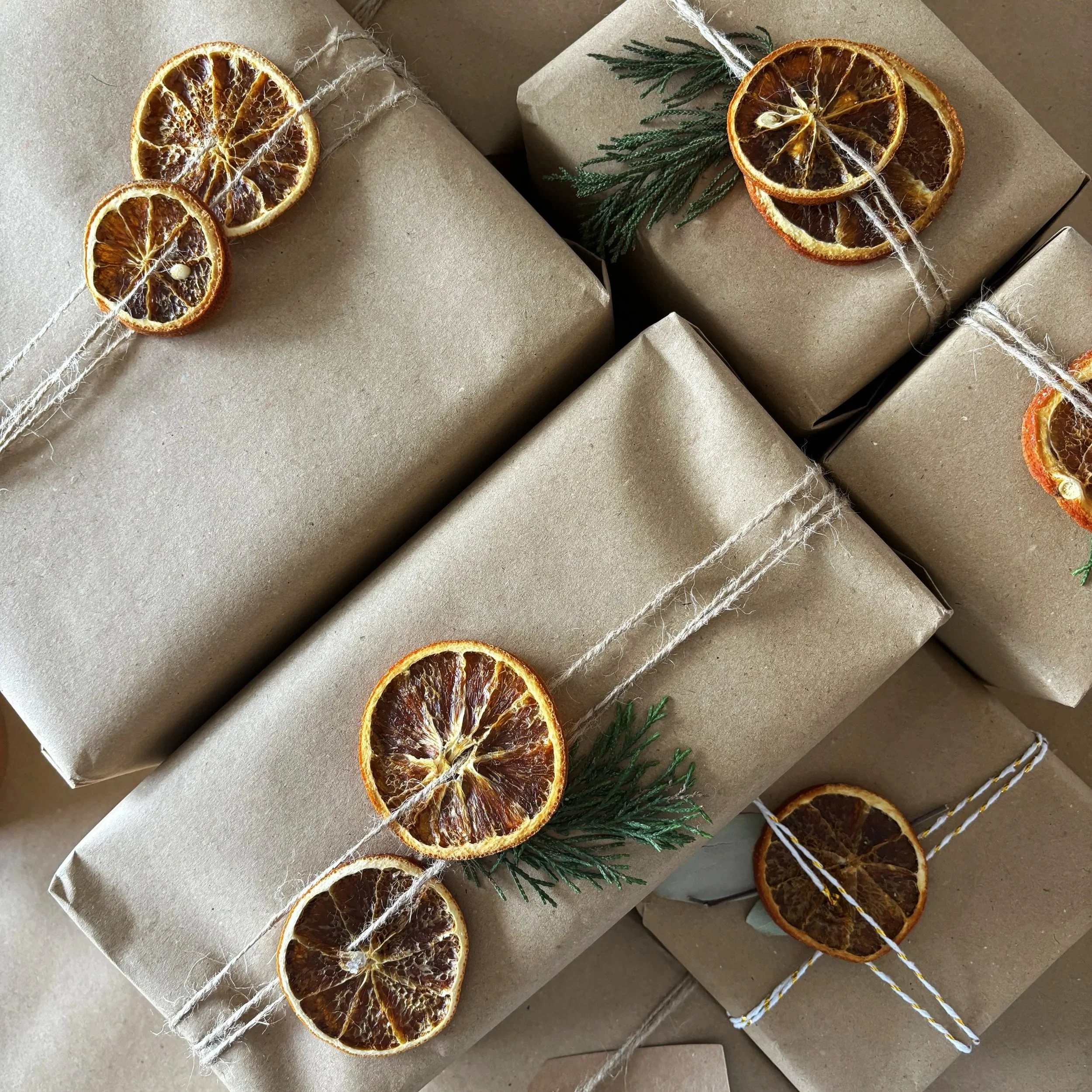 Gift wrapped glassware sets for Christmas