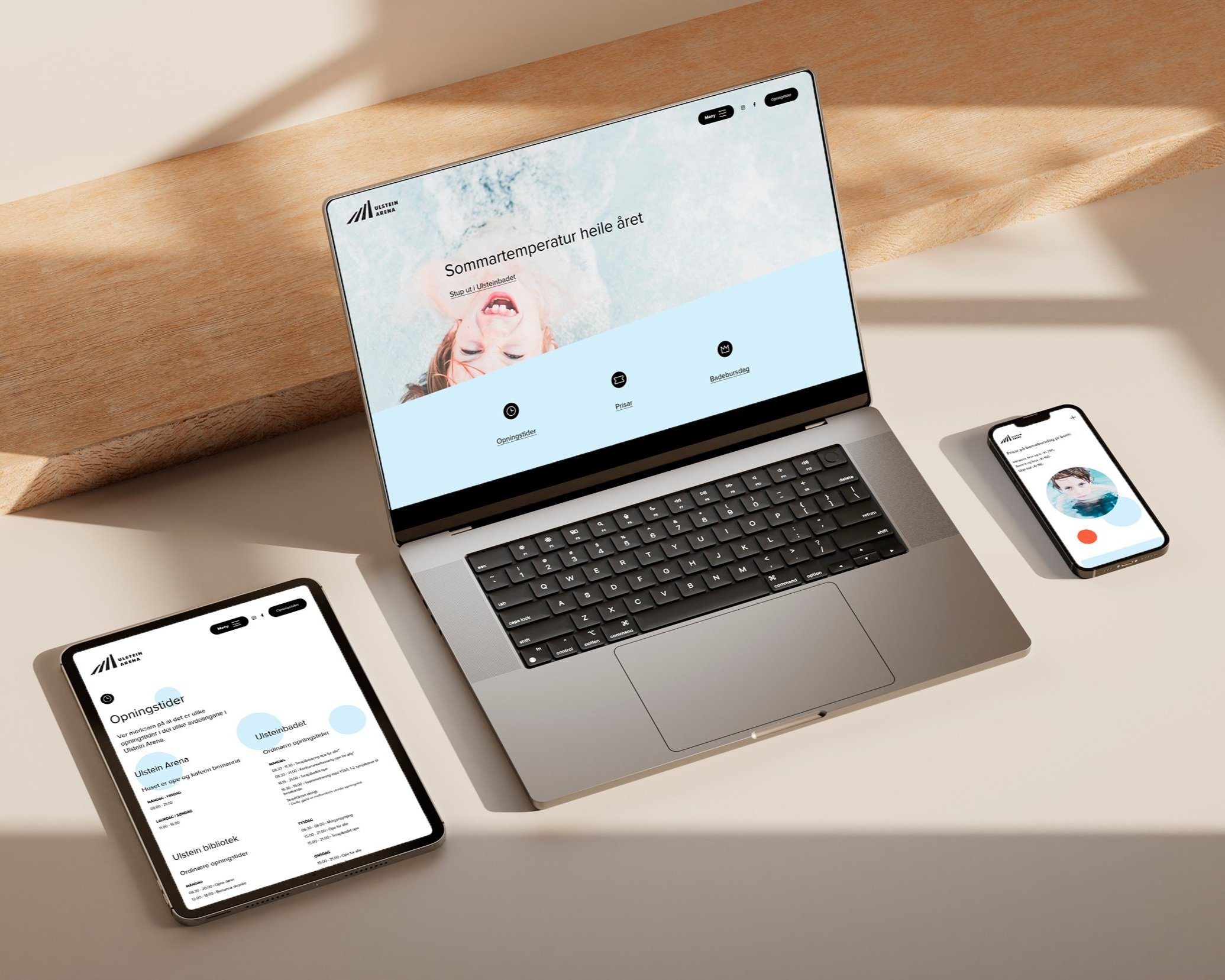 Den nye nettsida til Ulstein Arena er rigga for framtida - bygd i Squarespace