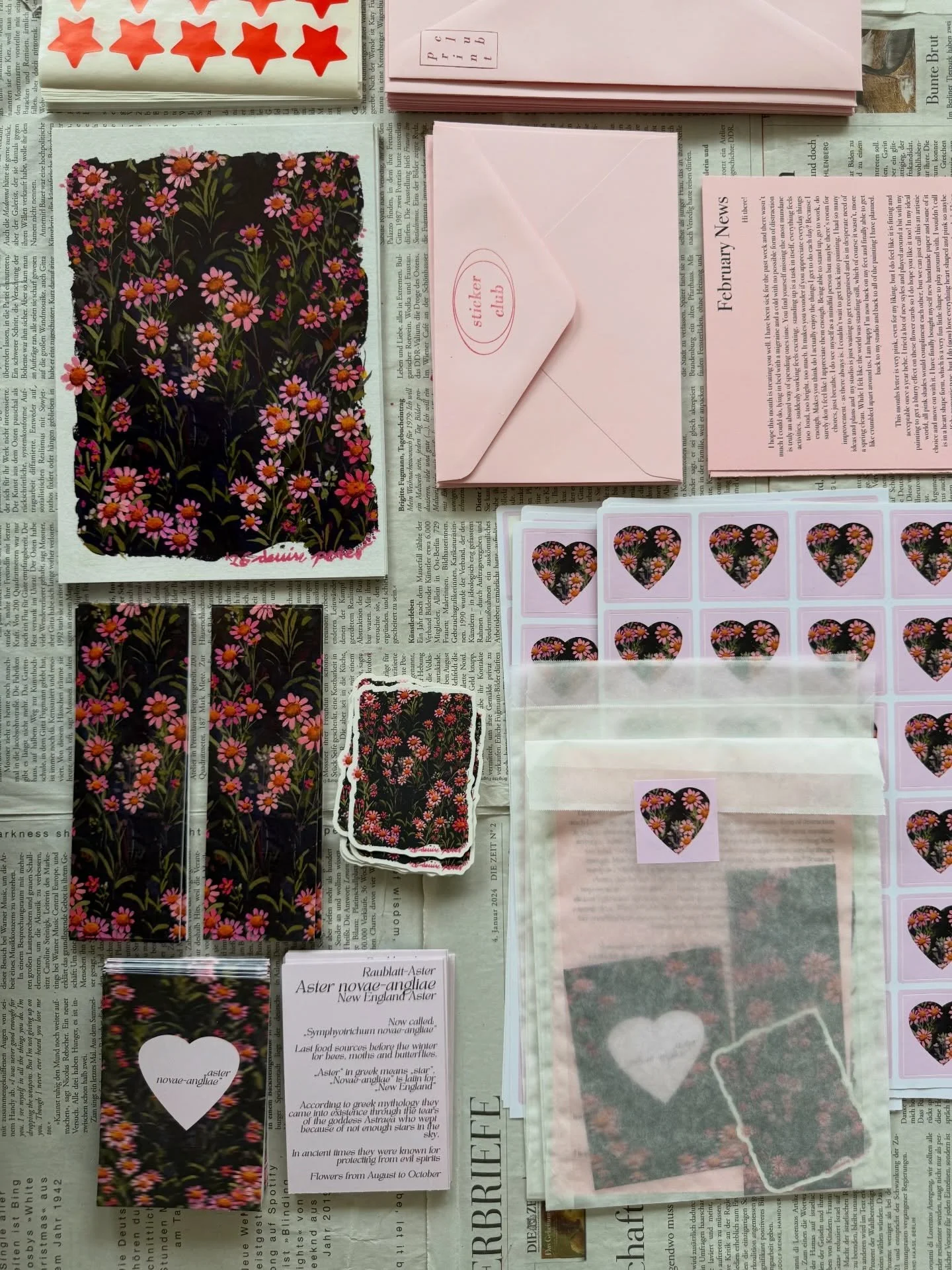 February Print Club Mail 🩷🎀🍧 I am so excited to finally share this one with you! It&rsquo;s been in the works for quite some time and of course even though I have planned it for weeks, everything went south right before launching. But all is well 