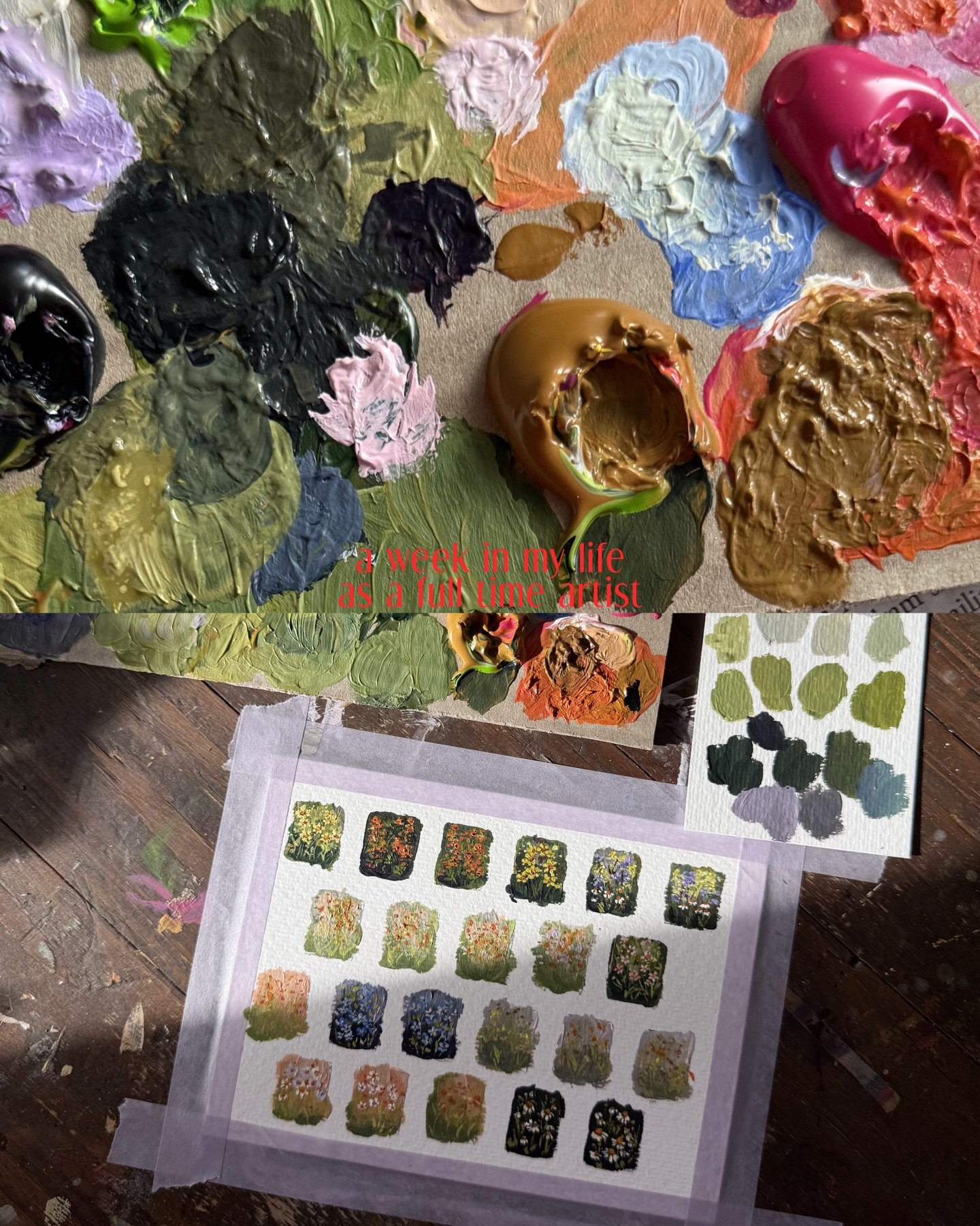 A week in my life as a full time artist. I did a lot of painting and packing this week!!