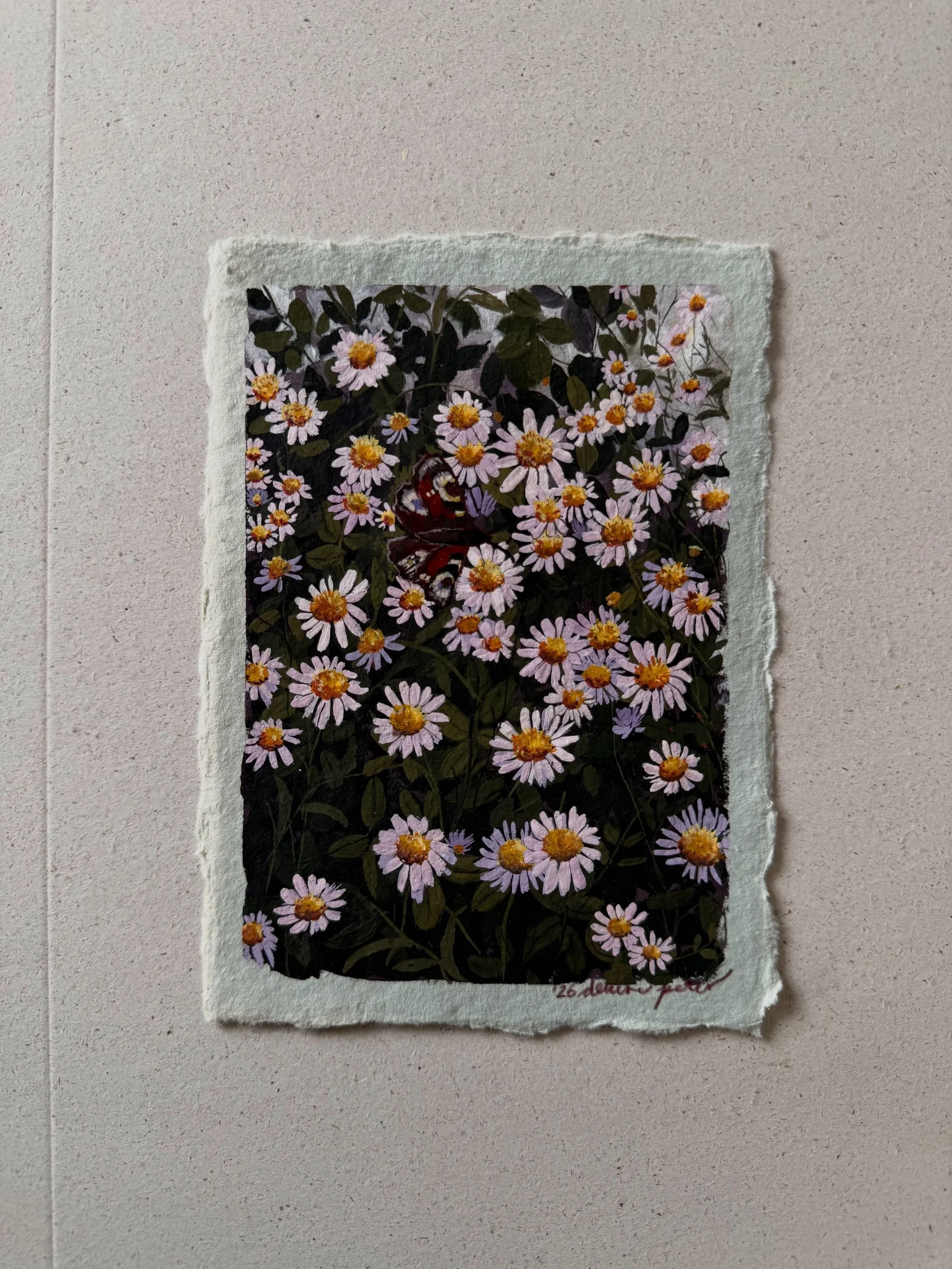 &bdquo;Symphyotrichum novi-belgii IV&ldquo;, gouache on handmade paper, reference photograph taken by @doreen_feh 💜
/ as part of the Garden Collection