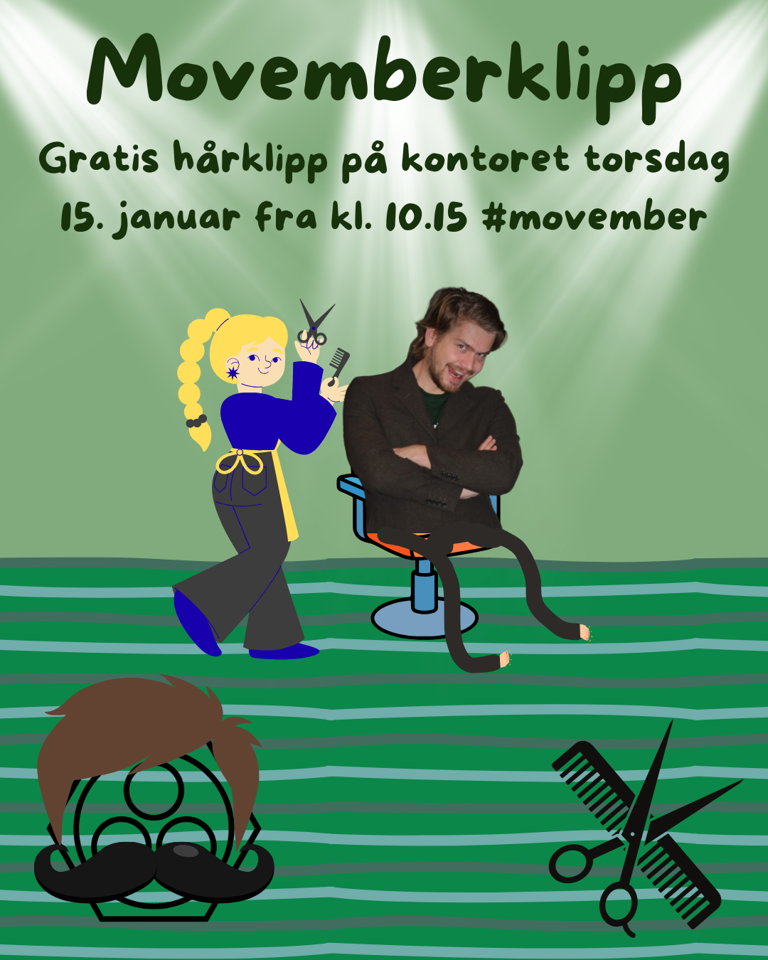 Hårklipp på kontoret