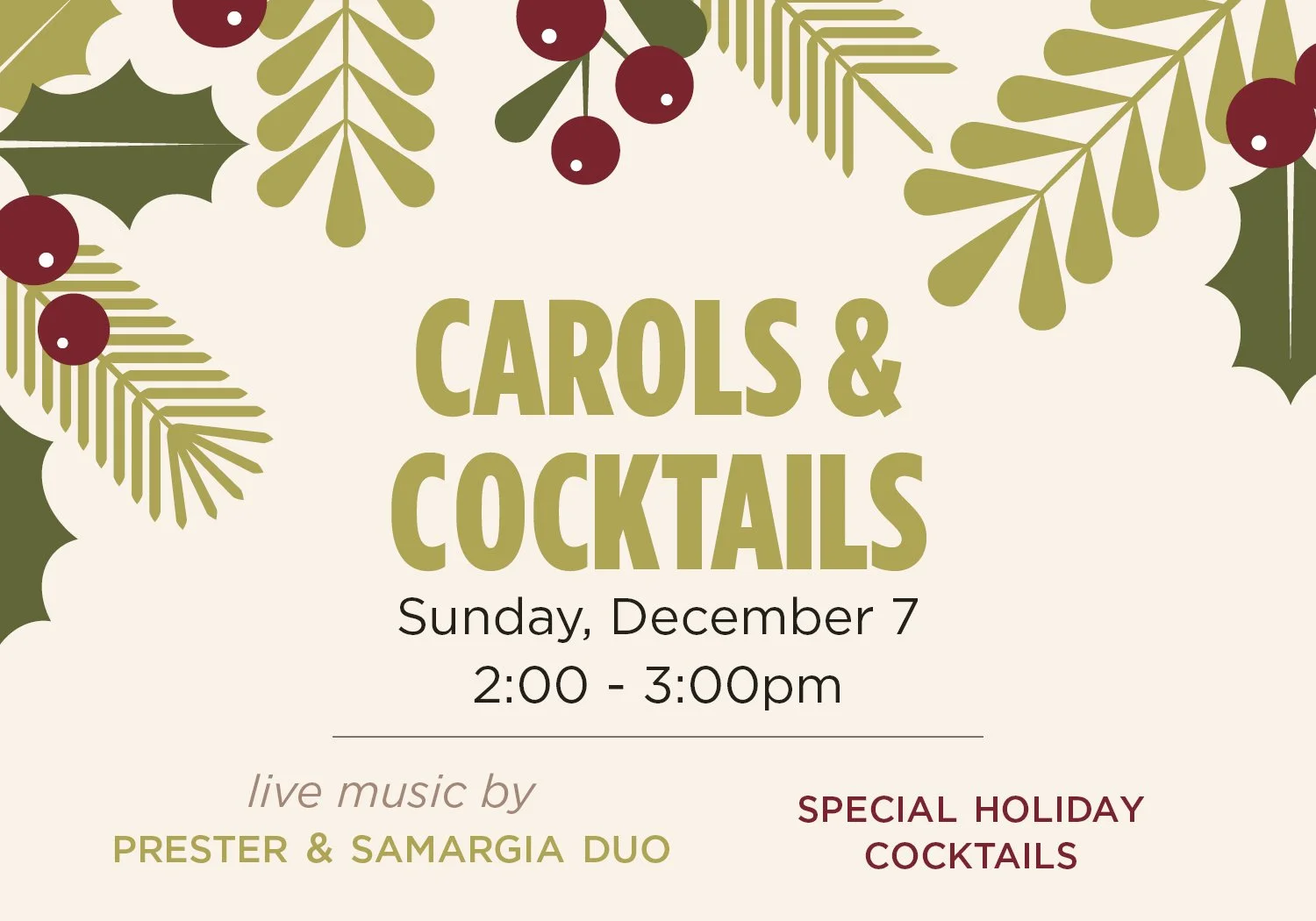 Carols &amp; Cocktails