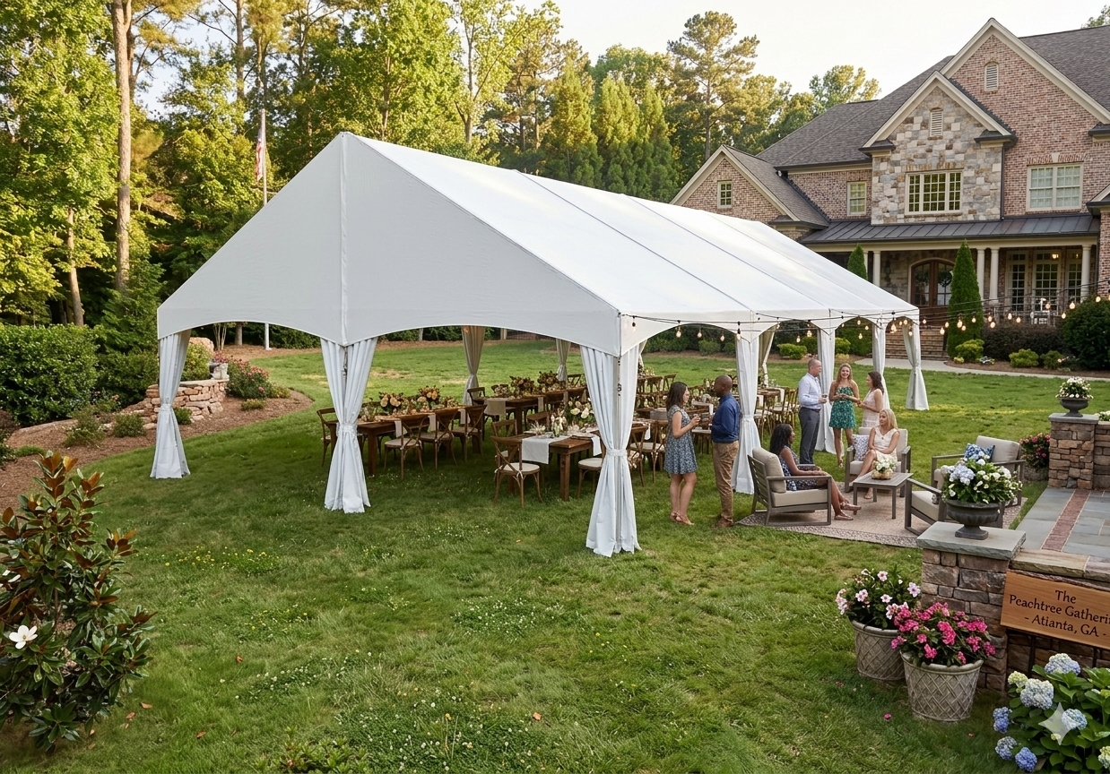 30x60 large backyard gathering in atlanta