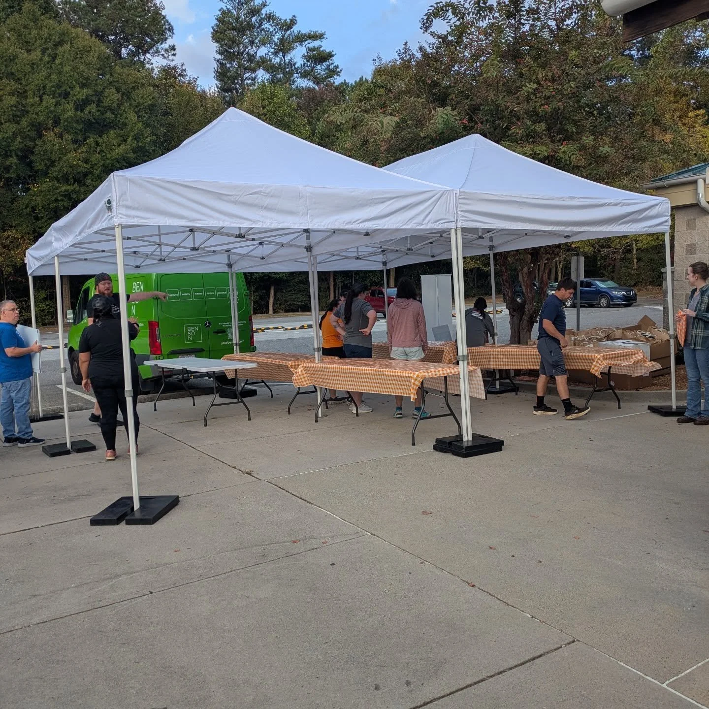 Our 20x20 duo pop up tent combo is great for a registration station!