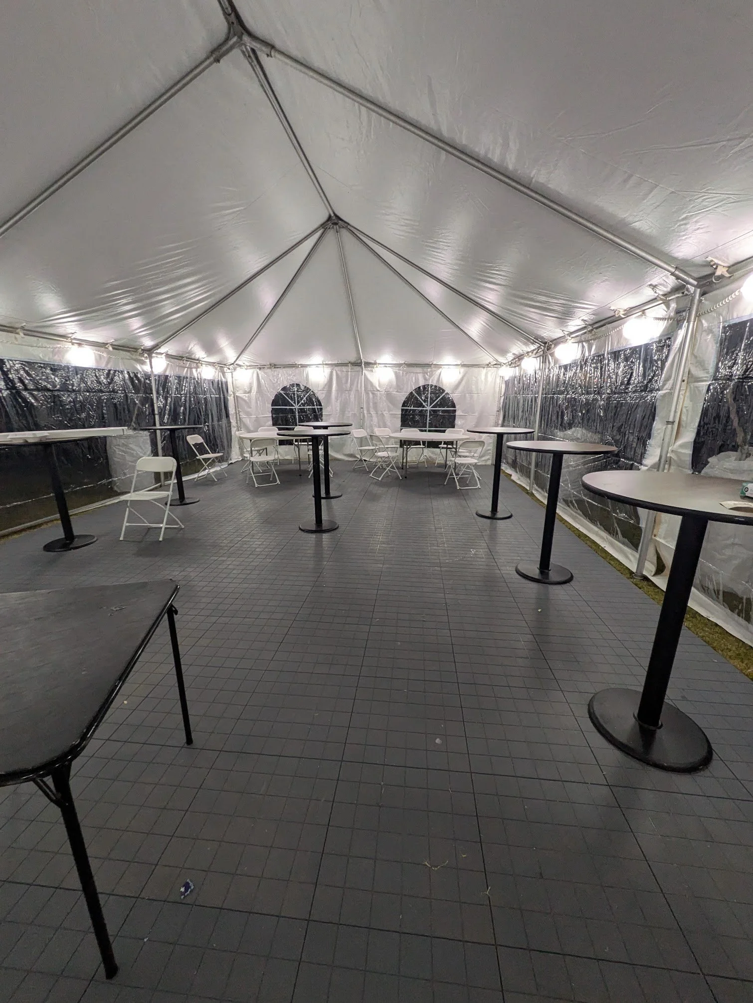 Flooring under a 20x40 tent in atlanta