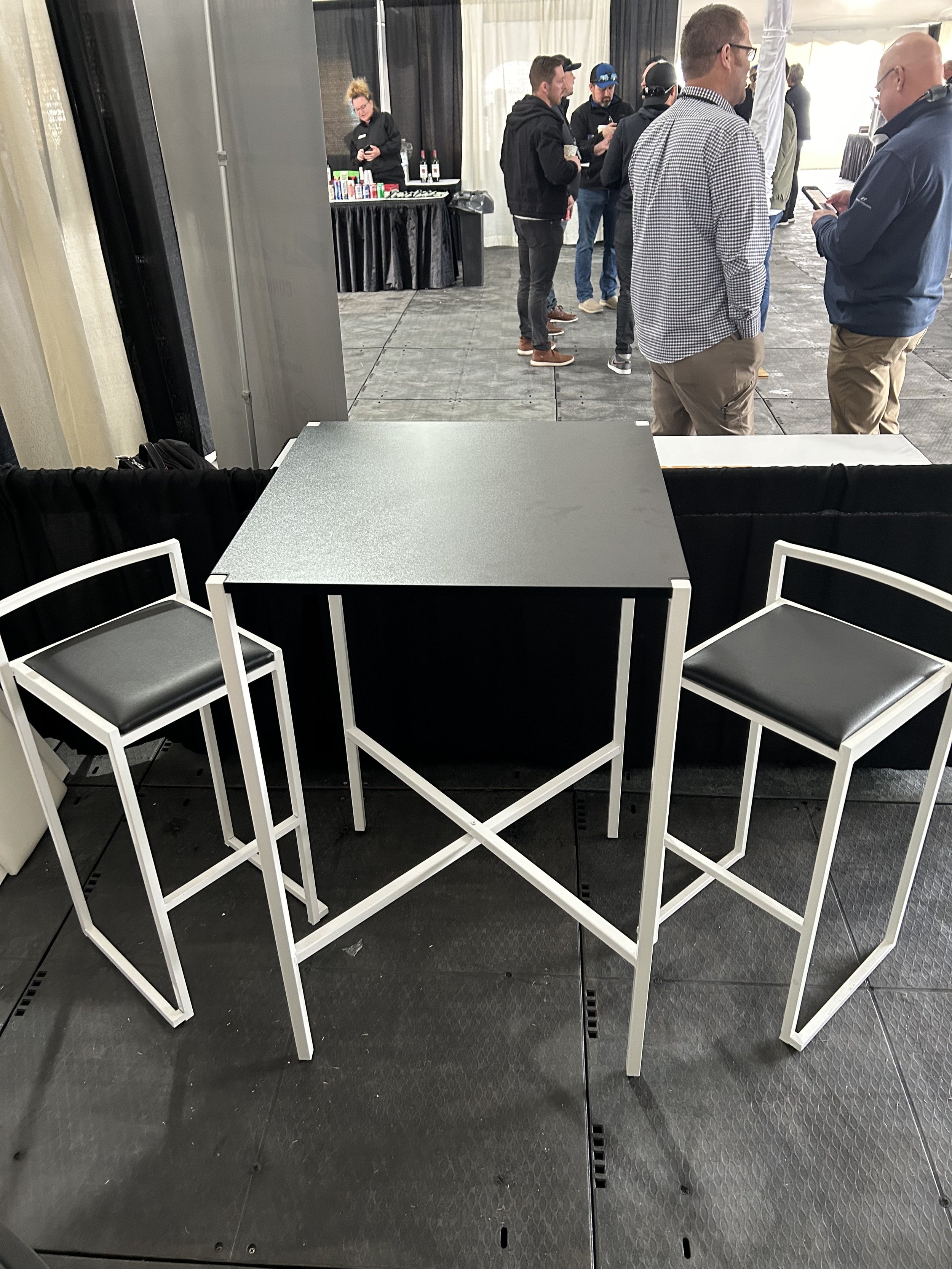 black and white barstool combo