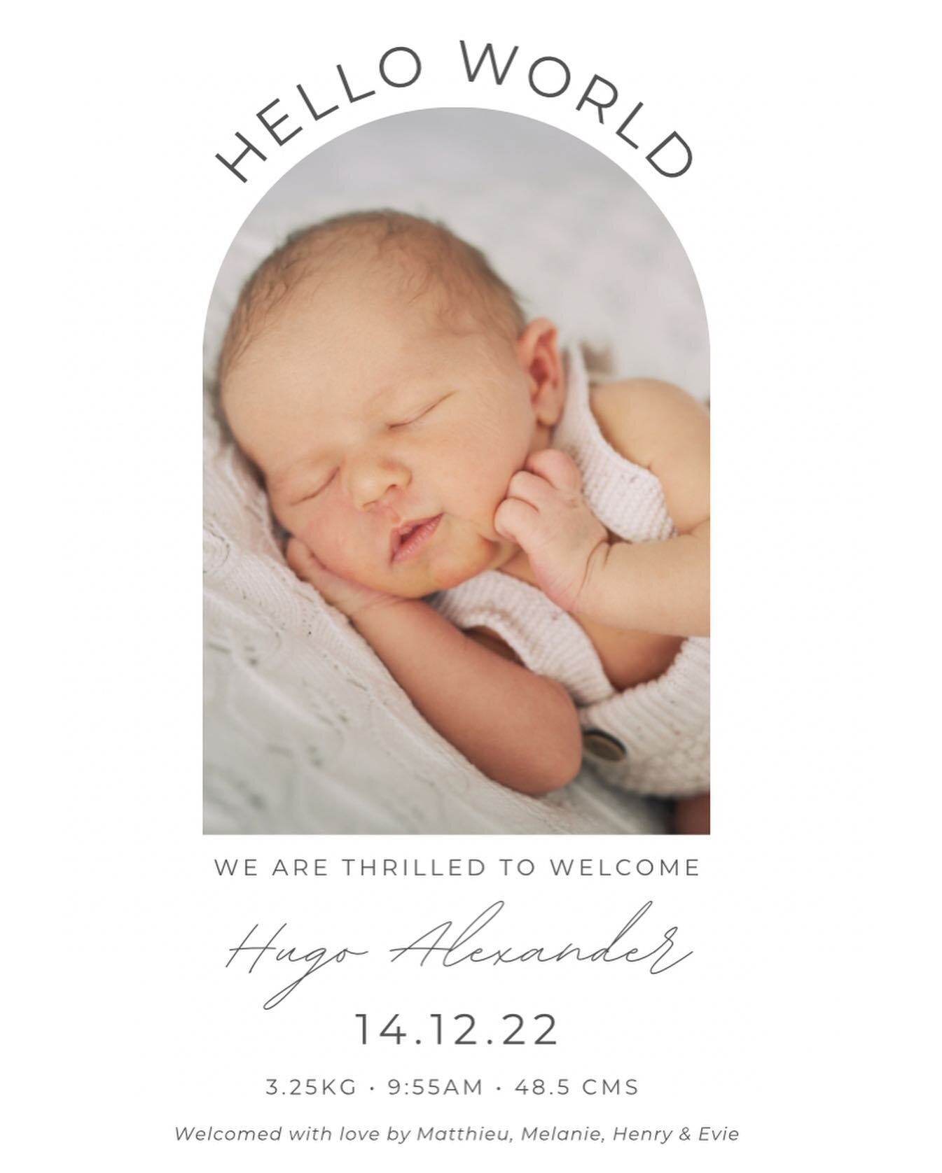 Just over a week ago we welcomed little Hugo Alexander to our family💙🥰 Thank you all for your love and support so far as we have adjusted to family of 5! Hugo has fit so perfectly into our family, we are beyond blessed 🥹💫