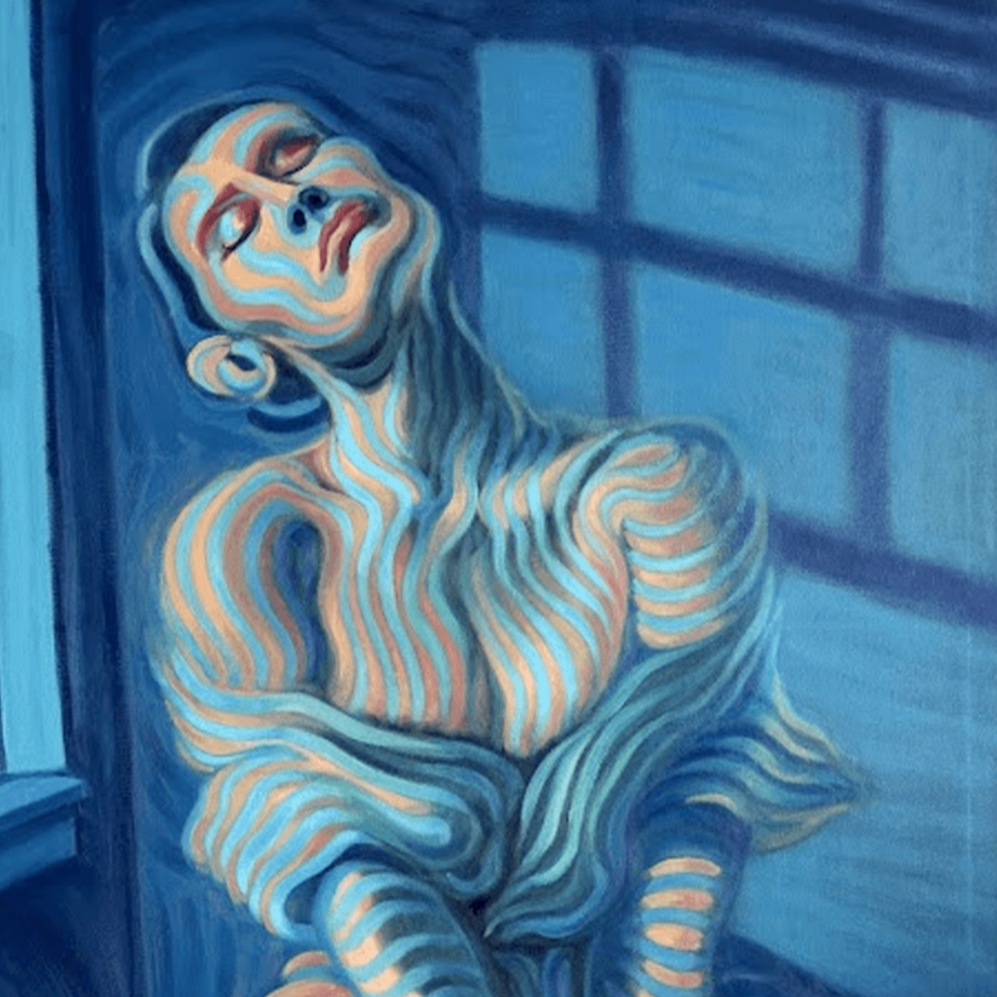 I closed my eyes just for a second, , 73 x 91cm, oil on canvas. 2024. - For Sale.