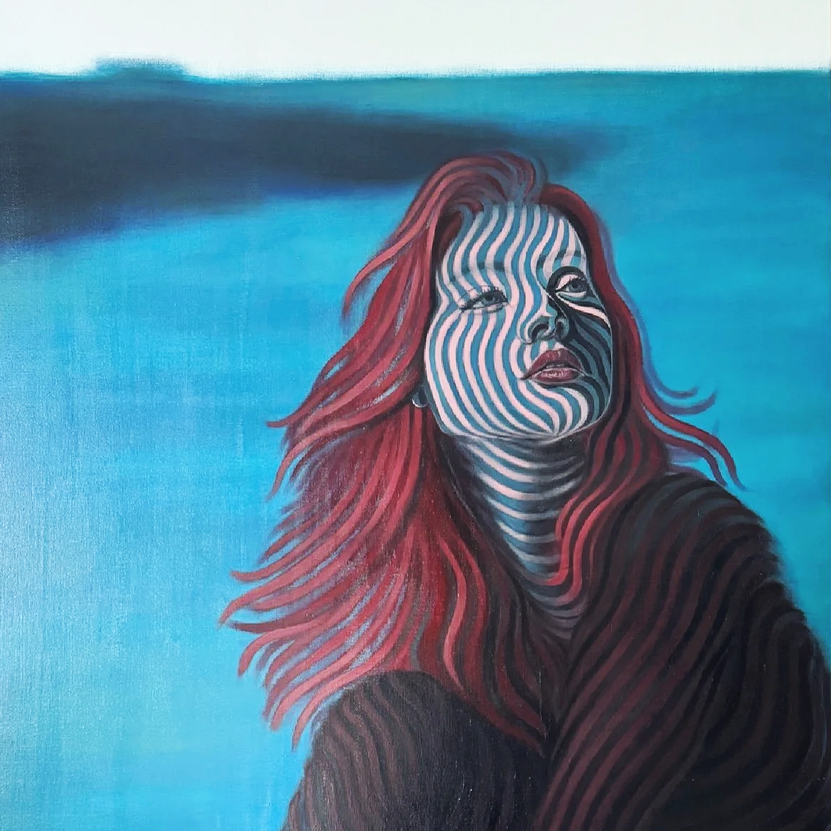 Lost at Sea, 100x120cm, oil on canvas. 2025. 
- For Sale.