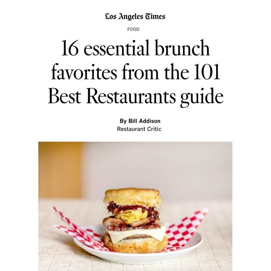 we still get weak in the knees to even *be* on the @latimesfood 101 list &mdash; but my heart exploded a little to see @bill_addison&rsquo;s shout-out of our pastry chef @saam.robinson, quite literally the most magical, talented, sweetest human I enj