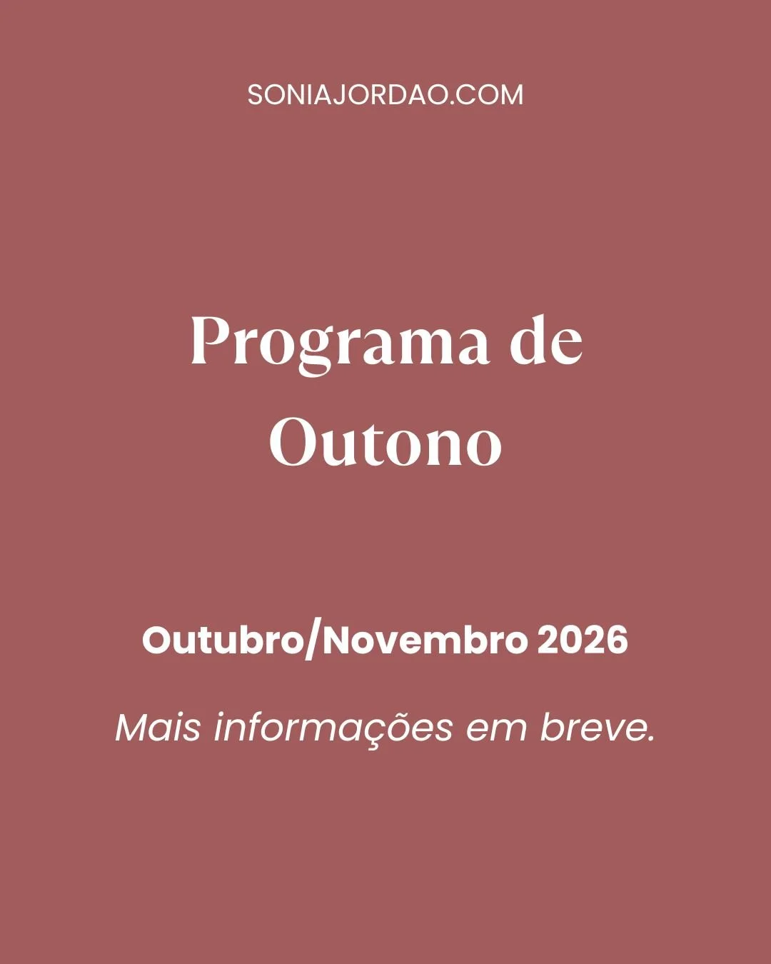 Programa de Outono 2026