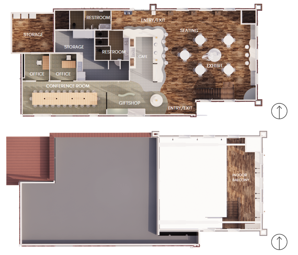 First & second Level Floor Plans