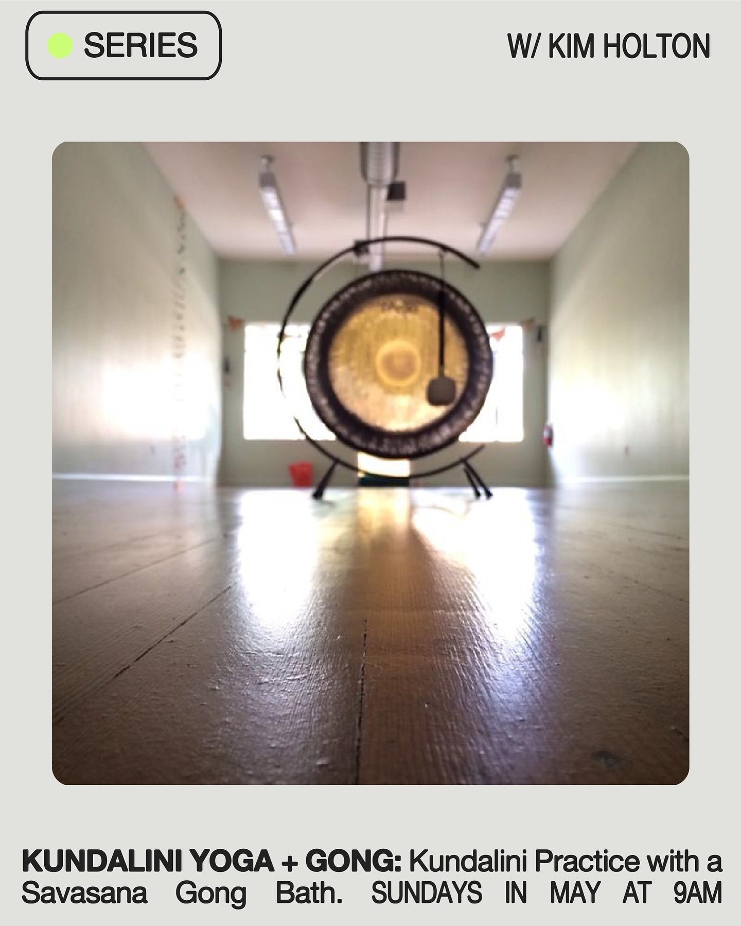 KUNDALINI YOGA AND GONG SERIES WITH KIM HOLTON
SUNDAYS IN MAY FROM 9-10:15AM

@mkimholton is bringing her gong back to Kardiya on Sundays in May starting this weekend. Working in the tradition of Kundalini Yoga, we will use heart-opening postures, rh