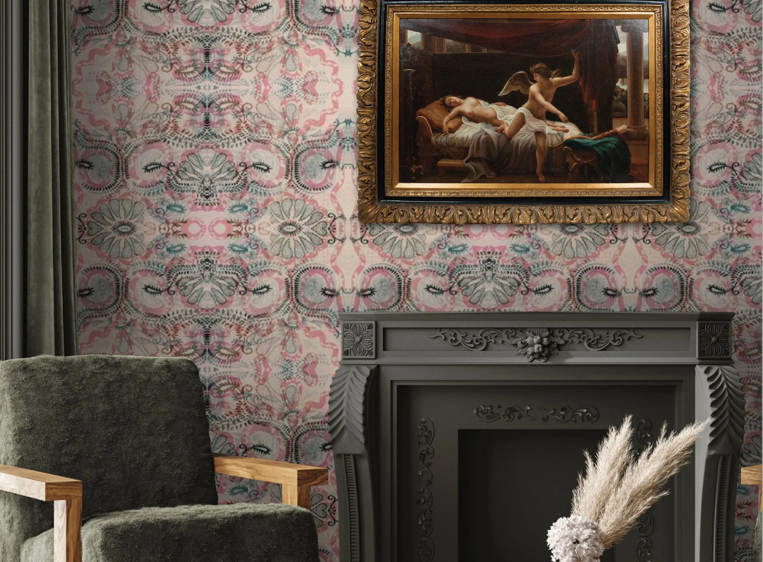 pinkbindi.greenmantel.jpg