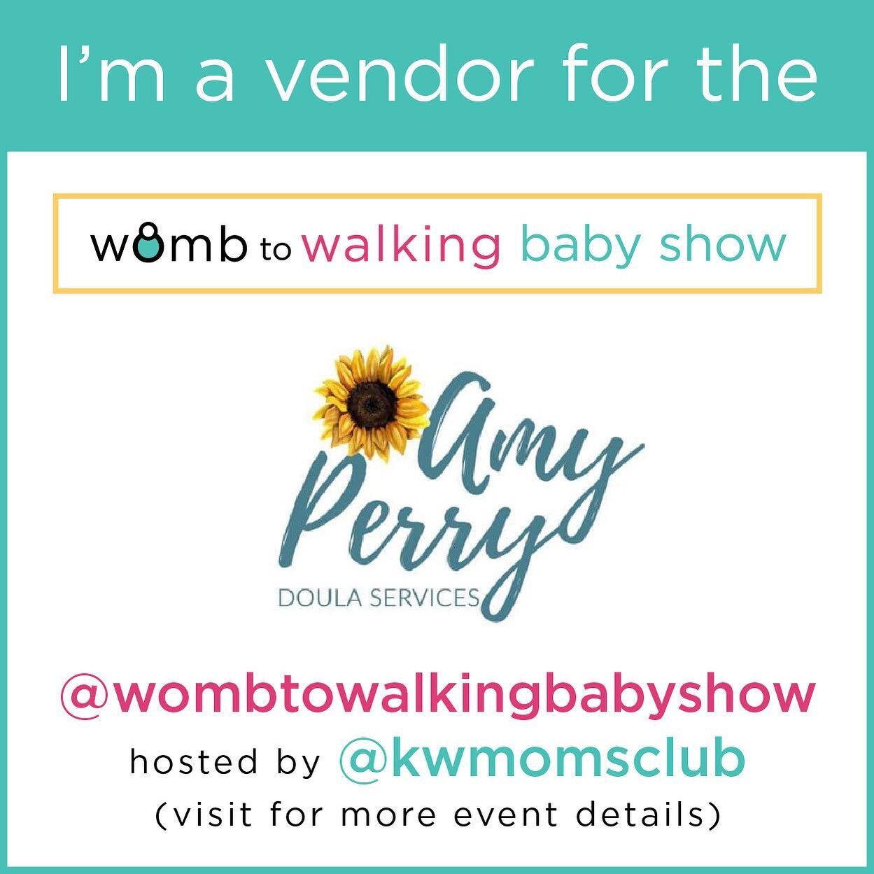 Come on out to the @wombtowalkingbabyshow this SUNDAY APRIL 23 from 10am-2pm to meet amazing individuals and businesses, shop, connect, and learn! I&rsquo;ll be there, along with other amazing doulas if you&rsquo;re looking to speak to some. Tickets 