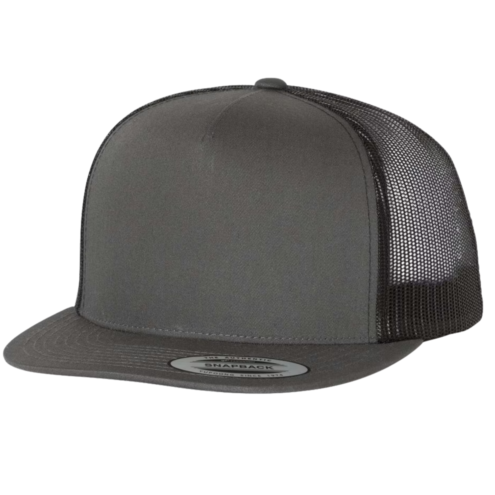 5‑Panel Flat Bill Trucker Cap