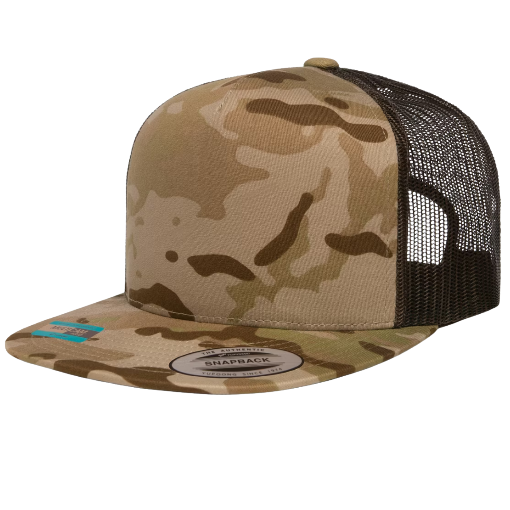 5‑Panel Flat Bill Trucker Cap