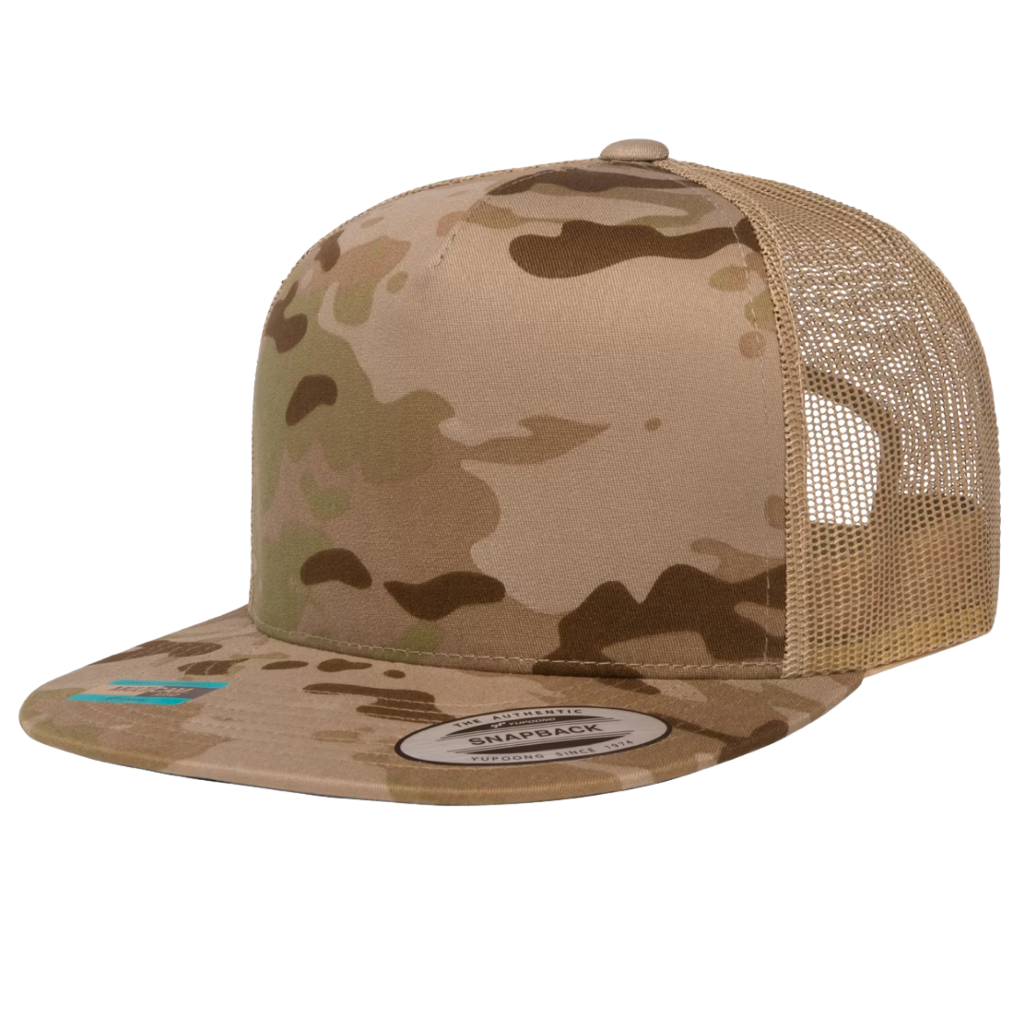 5‑Panel Flat Bill Trucker Cap