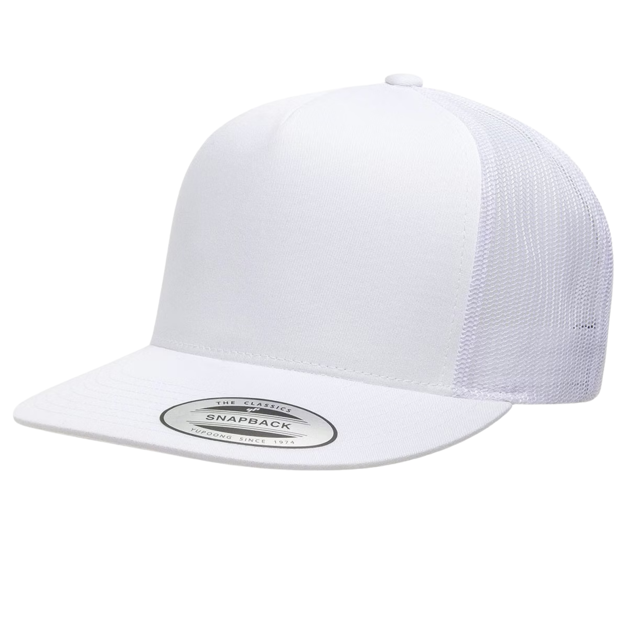 5‑Panel Flat Bill Trucker Cap