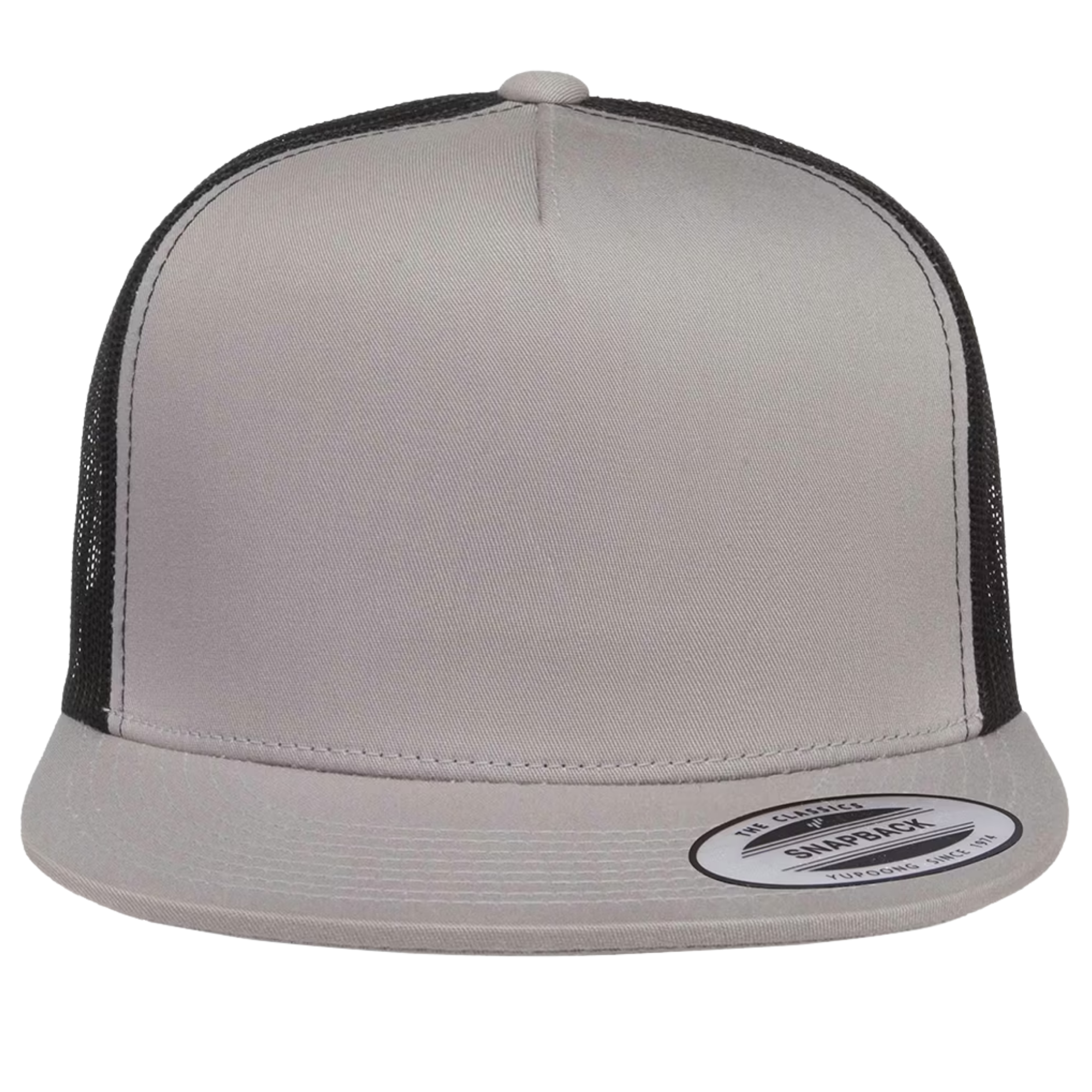 5‑Panel Flat Bill Trucker Cap